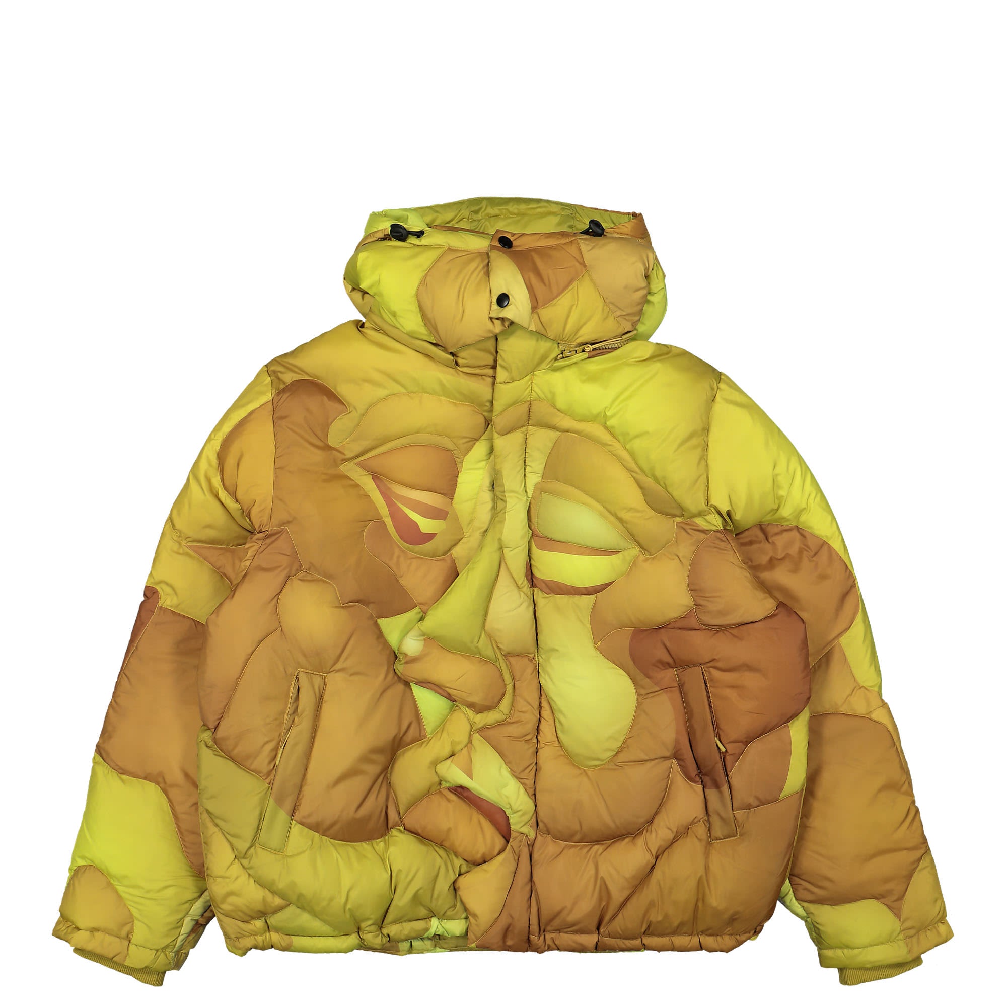 Kidsuper Studios Kissing Puffer Jacket Gold Puffer Jackets AW23-OW-02 | Overkill