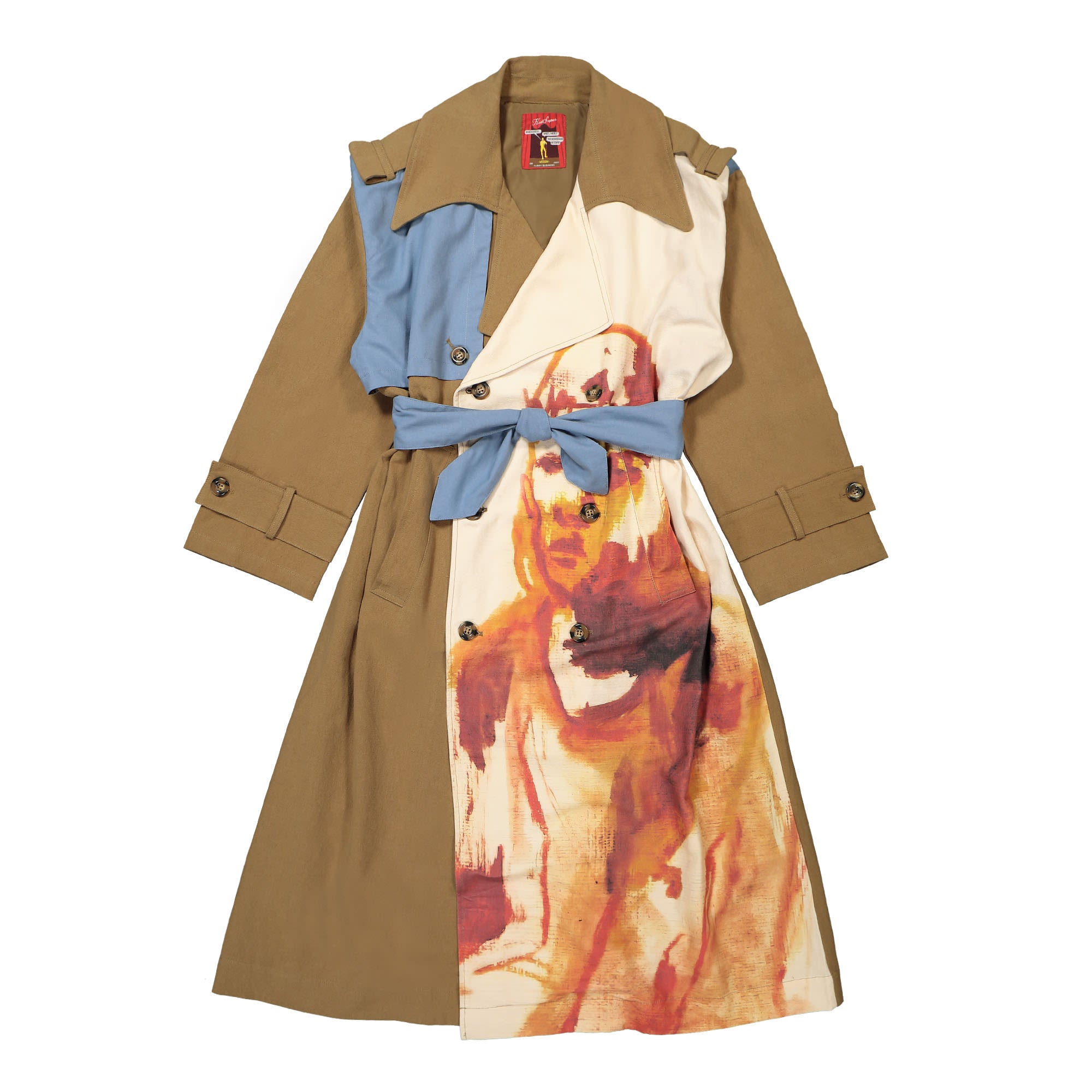 Kidsuper Studios Painted Trench Coat Brown / Multi Coats AW23-OW-13 | Overkill
