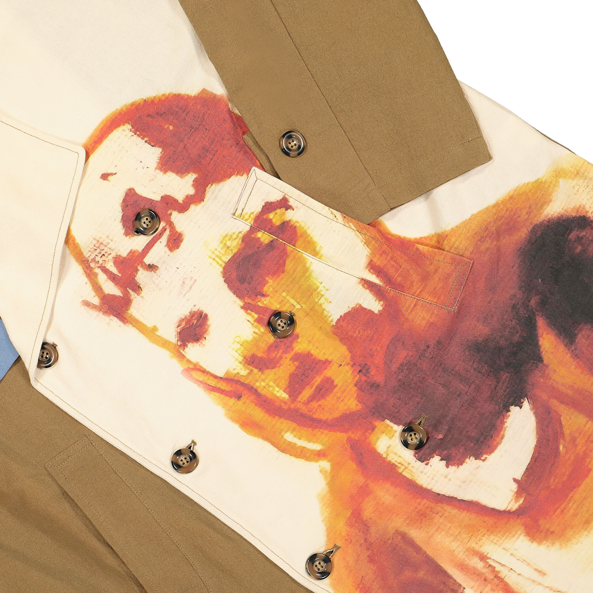 Kidsuper Studios Painted Trench Coat Brown / Multi Coats Detailfoto | Overkill
