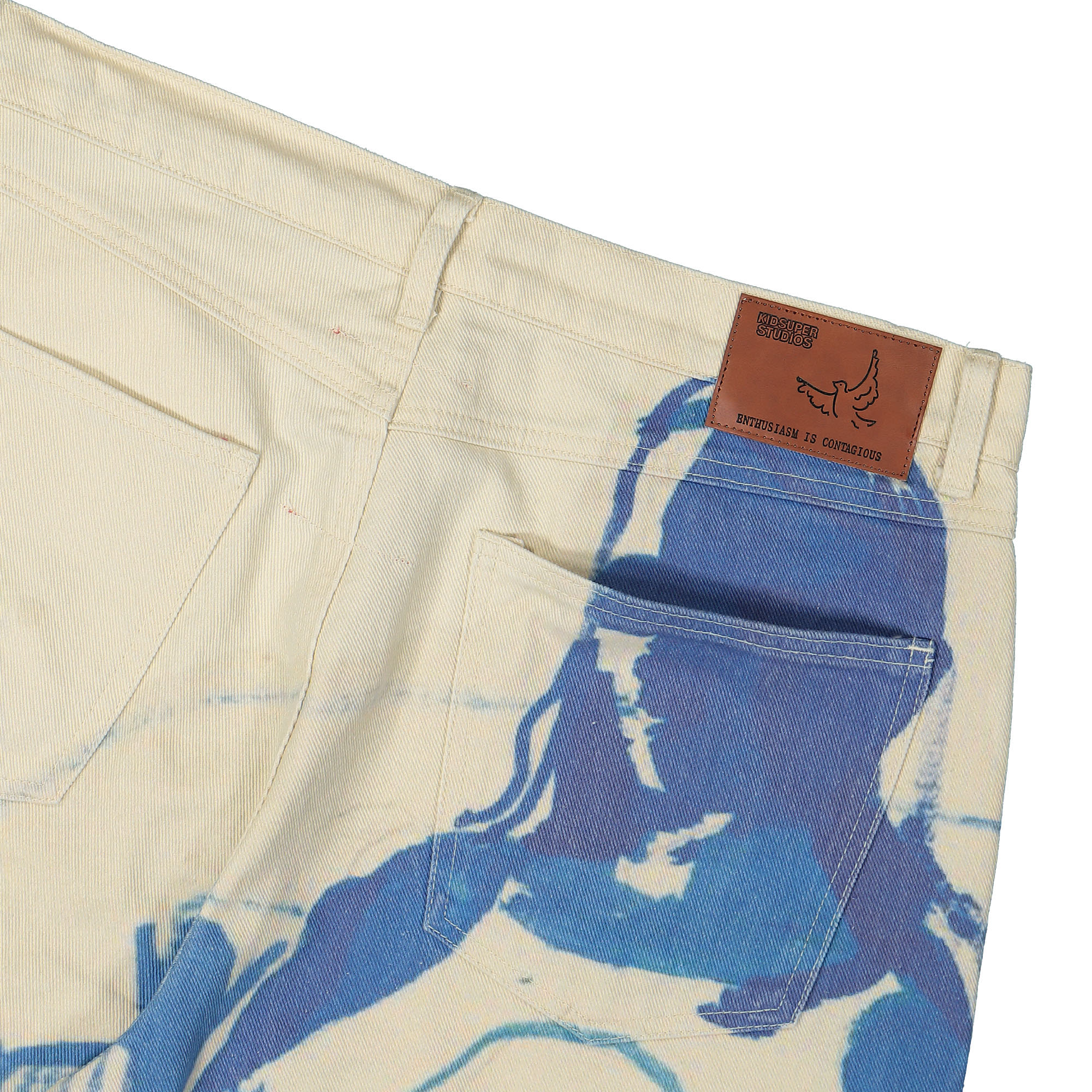 Kidsuper Studios Bedroom Painting Pants Cream Casual Pants Detail view 1 | Overkill