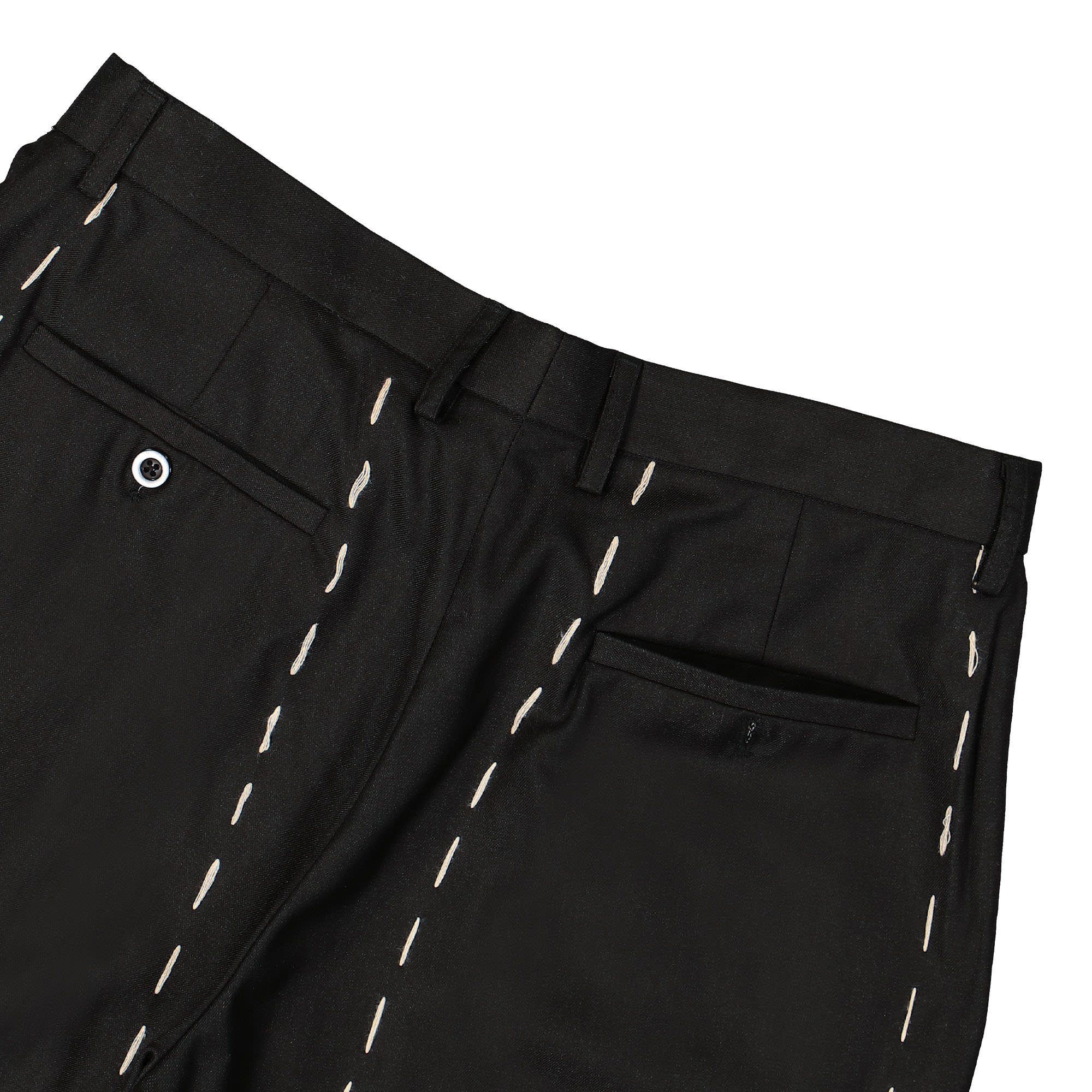 Kidsuper Studios Hand Embroidered Suit Bottom Black Casual Pants Detail view 1 | Overkill