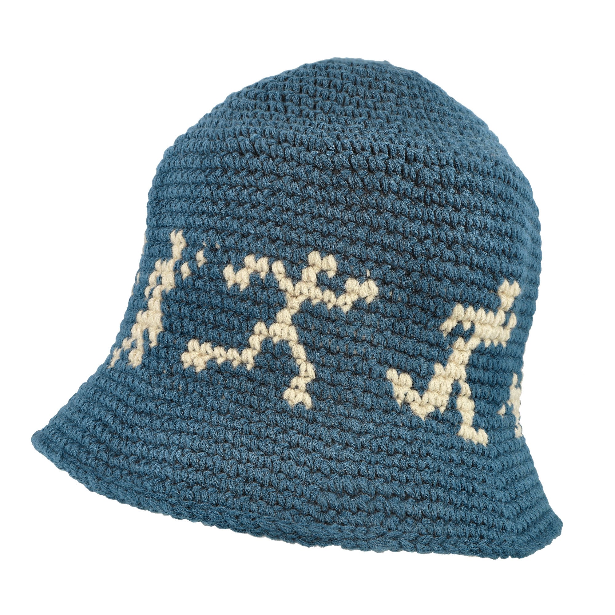 Kidsuper Studios Running Guys Crochet Hat Blue Bucket Hats AW23-HDW-01 | Overkill