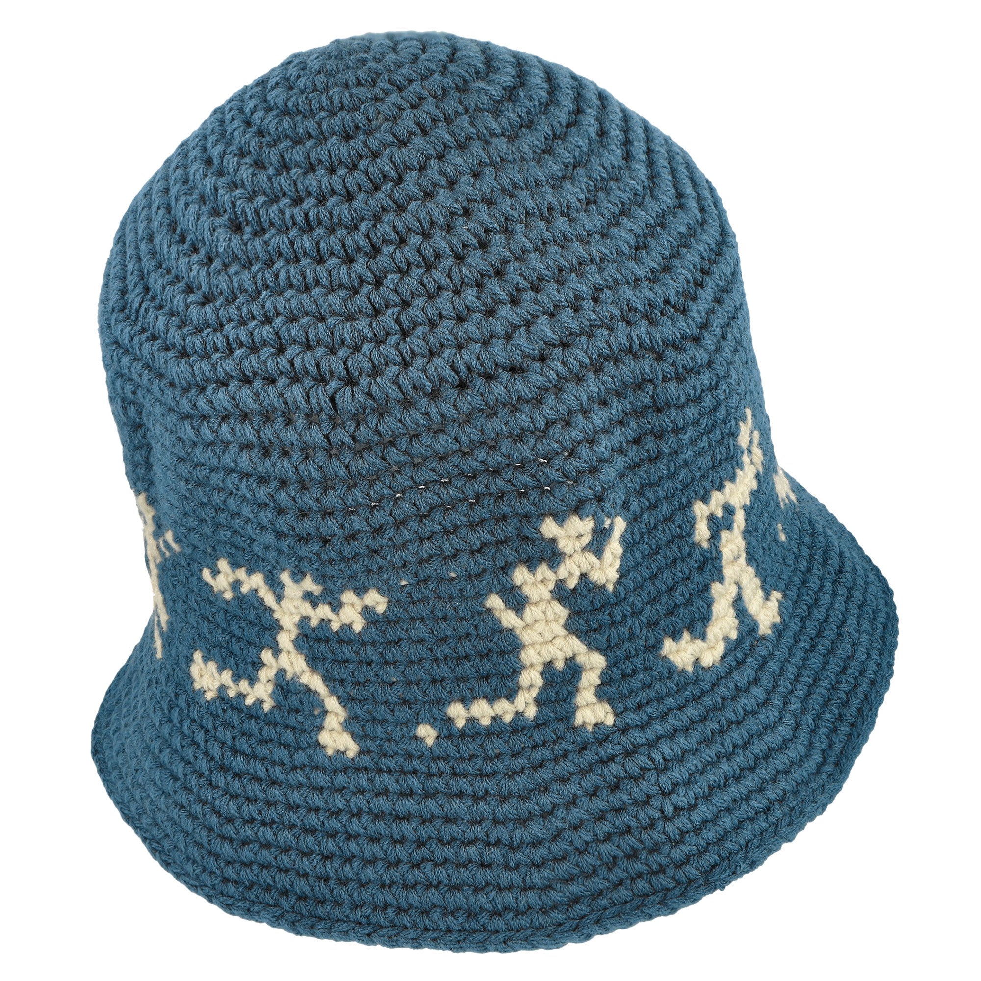 Kidsuper Studios Running Guys Crochet Hat Blue Bucket Hats Detail view 1 | Overkill