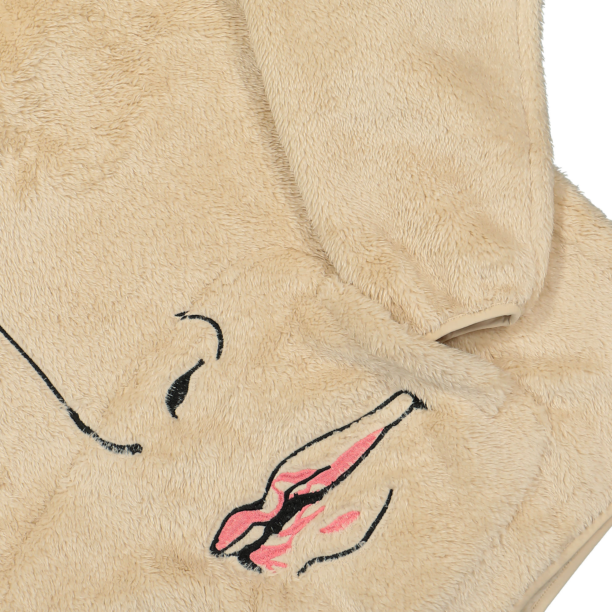 Kidsuper Studios Embroidered Fleece 3/4 Zip Cream Sweatshirts Detailfoto | Overkill