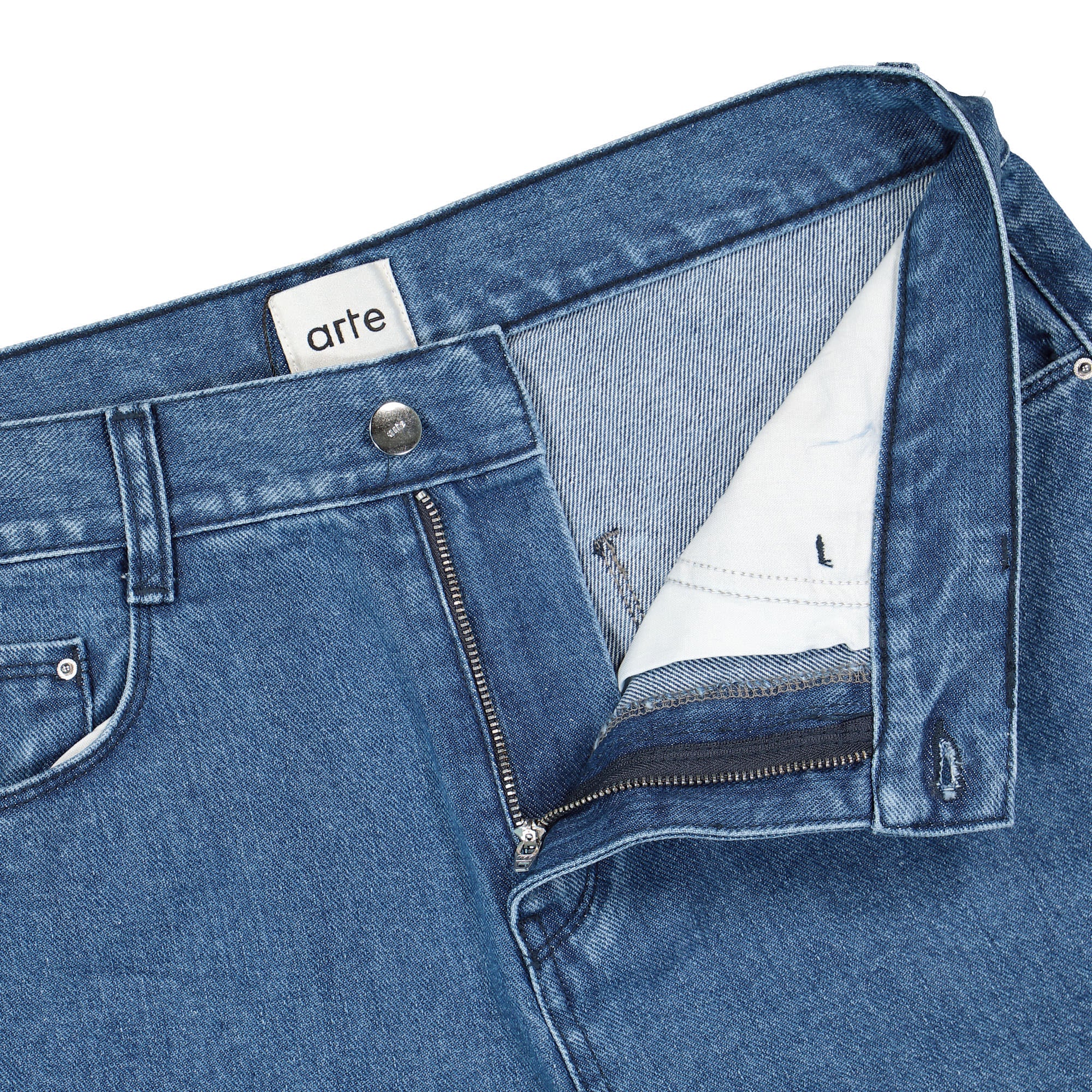 Arte Antwerp Paul Pocket Logo Denim Washed Blue Jeans Detailfoto | Overkill