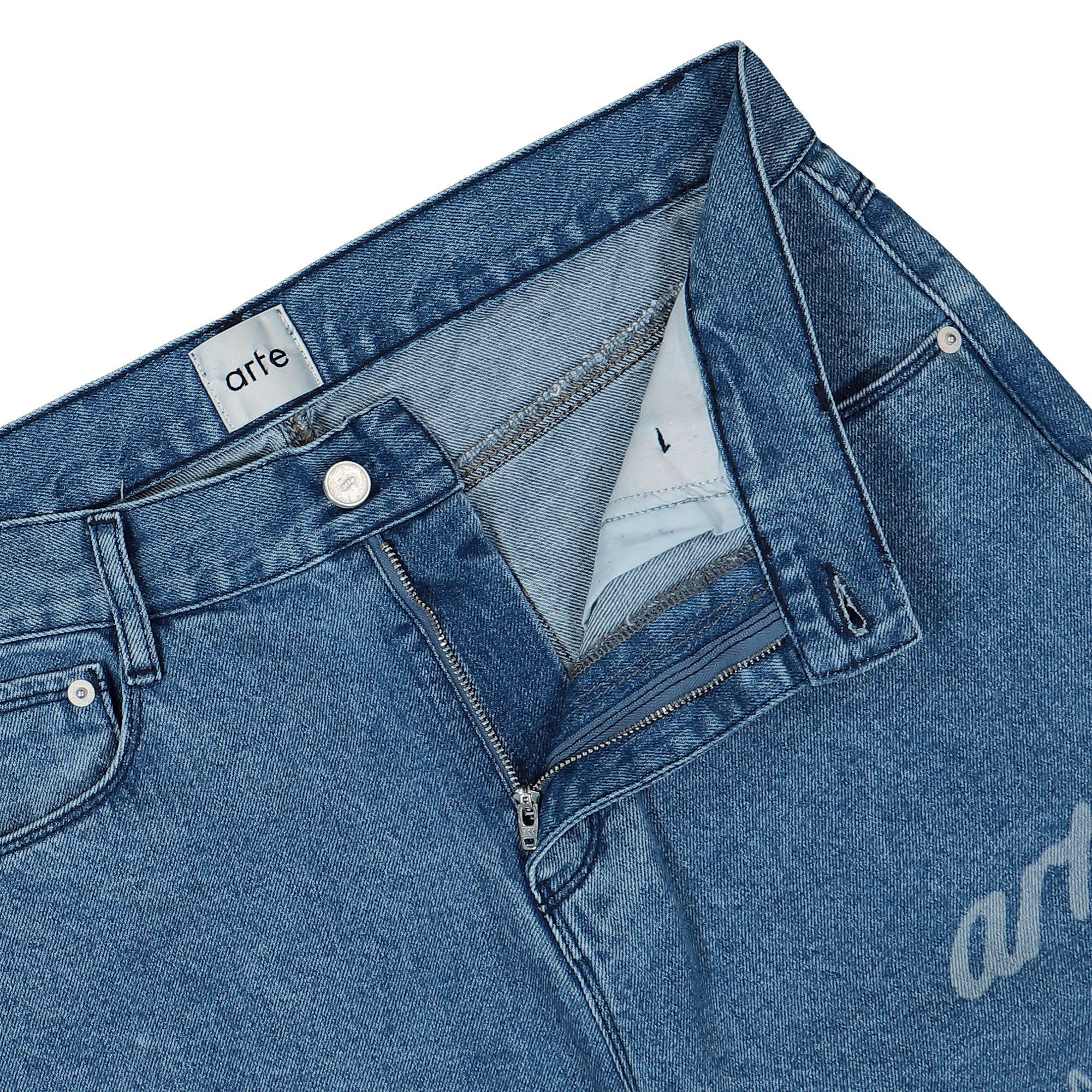Arte Antwerp Blooming Ideas Pants Blue Jeans Detailfoto | Overkill