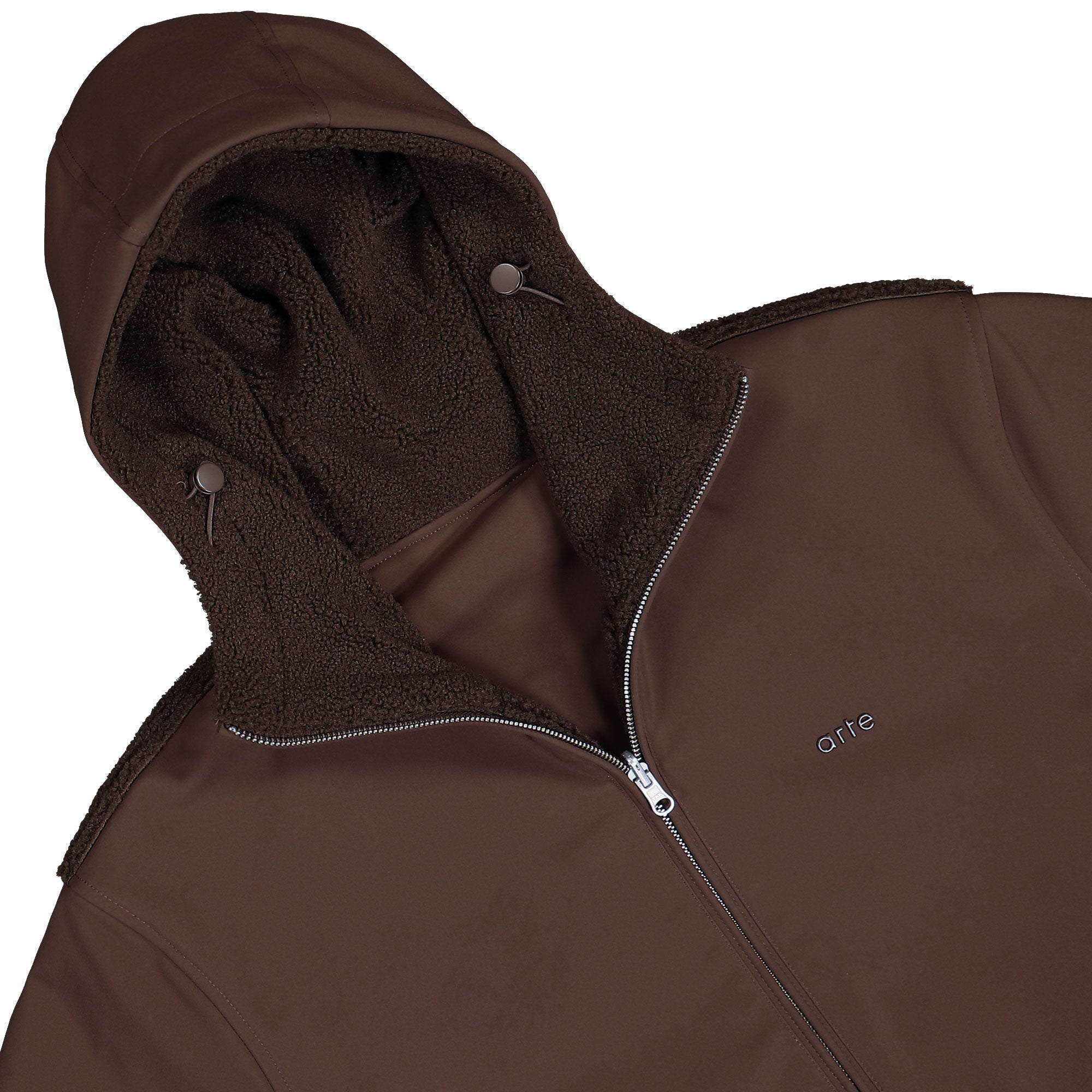 Arte Antwerp Nylon Technical Jacket Bown Jackets AW25-071J / Brown Detail View 1 | Overkill