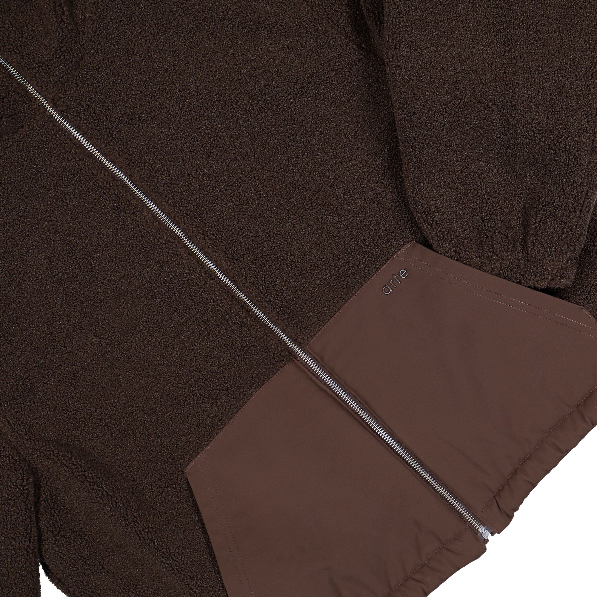 Arte Antwerp Nylon Technical Jacket Bown Jackets AW25-071J / Brown Detail View 3 | Overkill