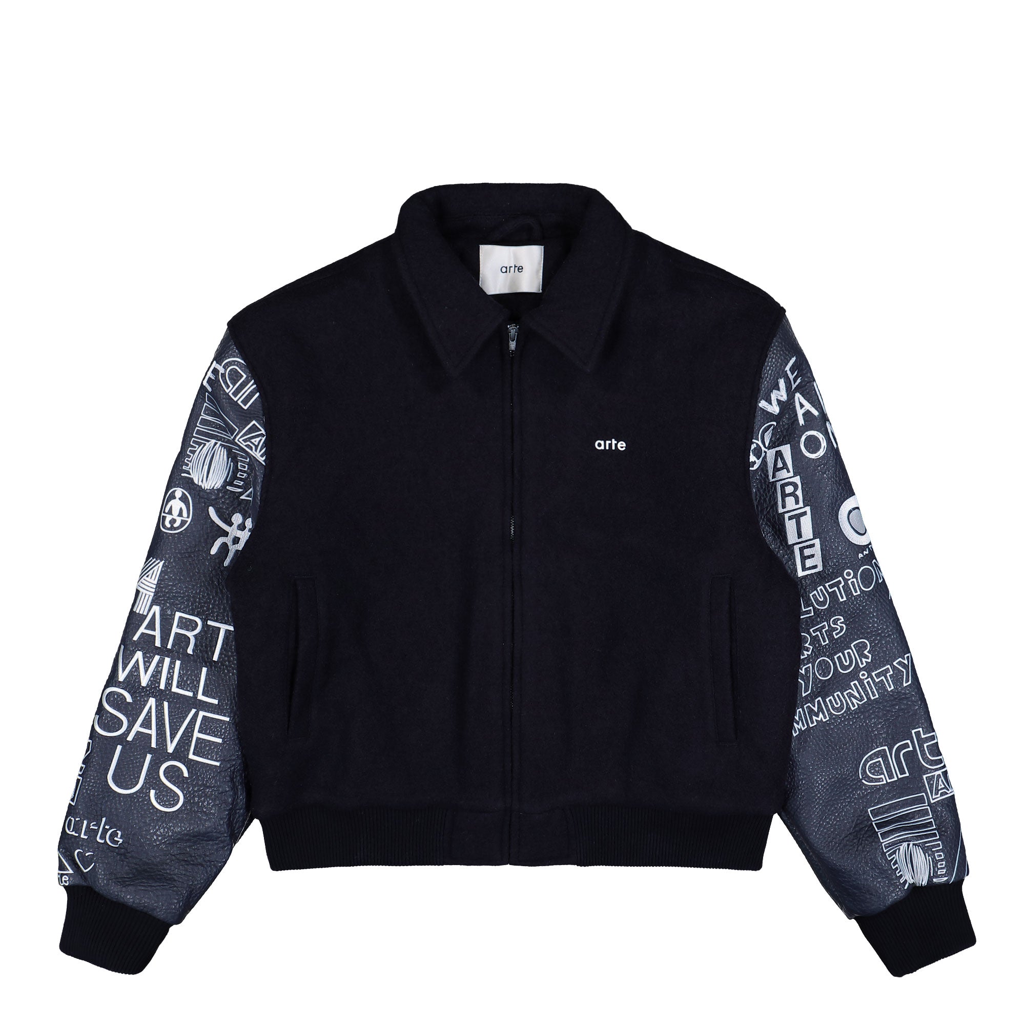 Arte Antwerp Art Saves College Jacket Navy Bomber & Varsity Jackets AW25-074J | Overkill