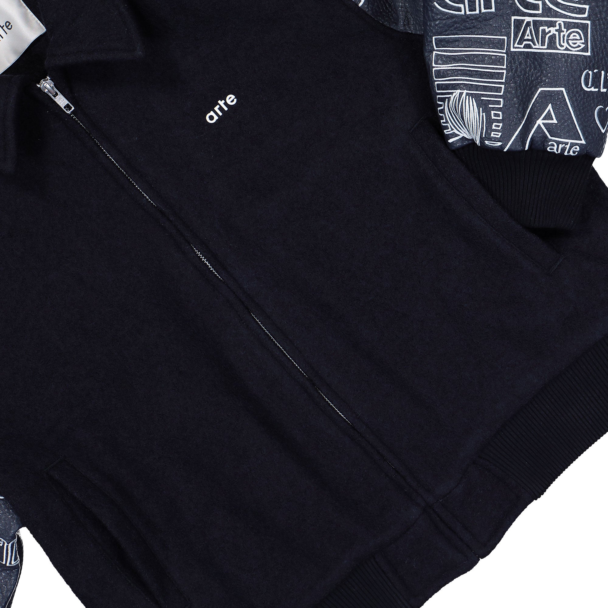 Arte Antwerp Art Saves College Jacket Navy Bomber & Varsity Jackets AW25-074J Detail View 1 | Overkill