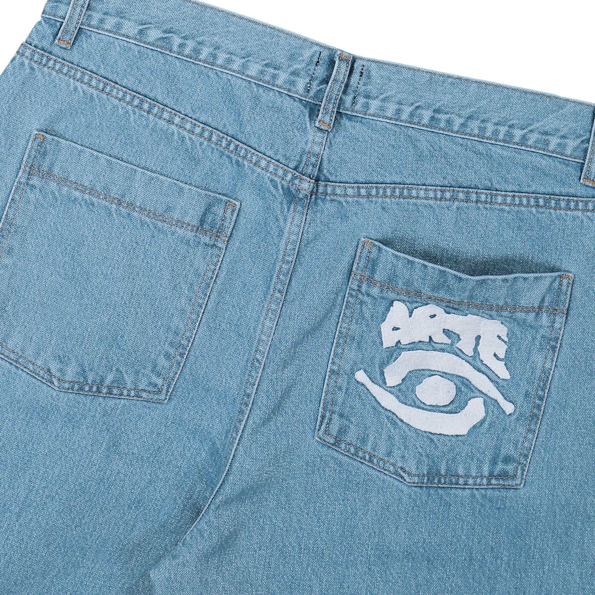 Arte Antwerp Back Pocket Graphic Pants Bleach Jeans AW25-080P Detail View 2 | Overkill