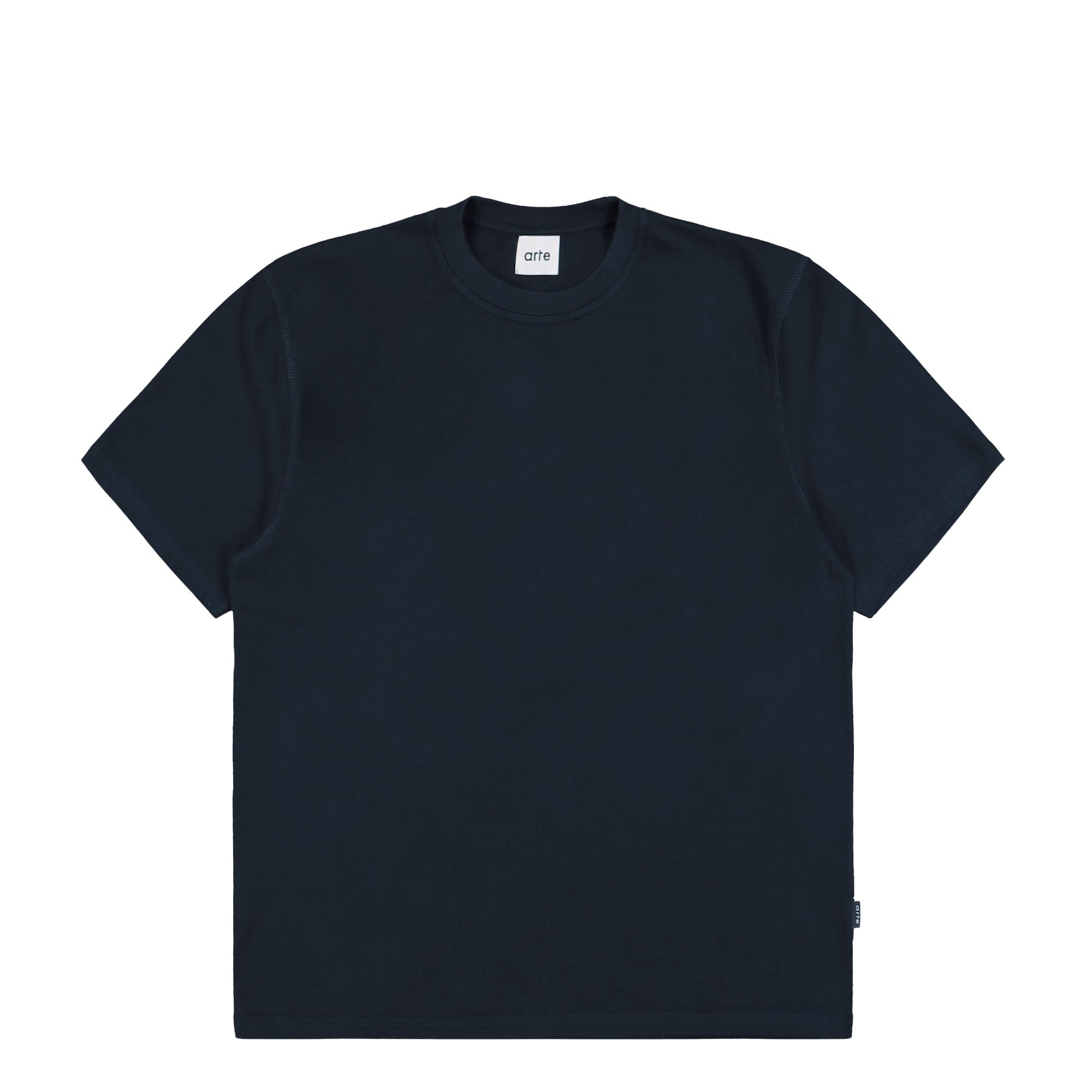 Arte Antwerp Blocks Print T-Shirt Navy T-Shirts AW25-100T | Overkill