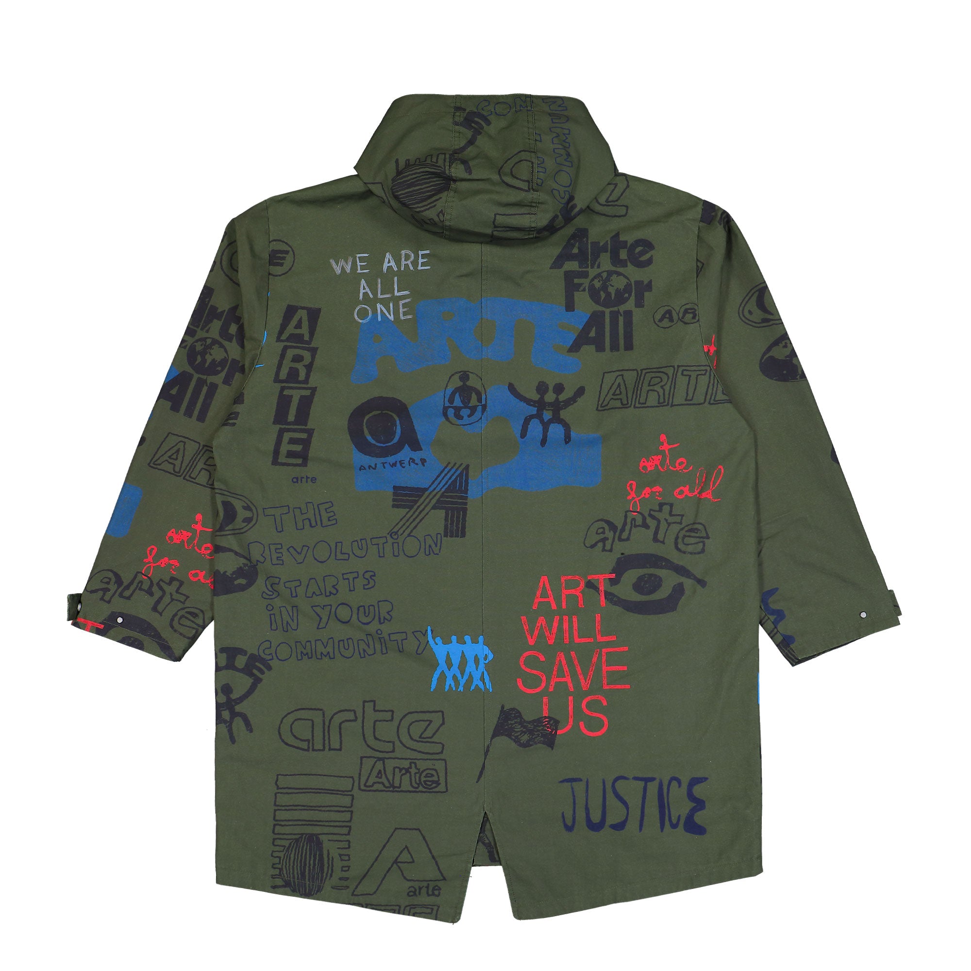 Arte Antwerp Art Saves Coat Dark Green Coats AW25-144C-305 Close-up | Overkill