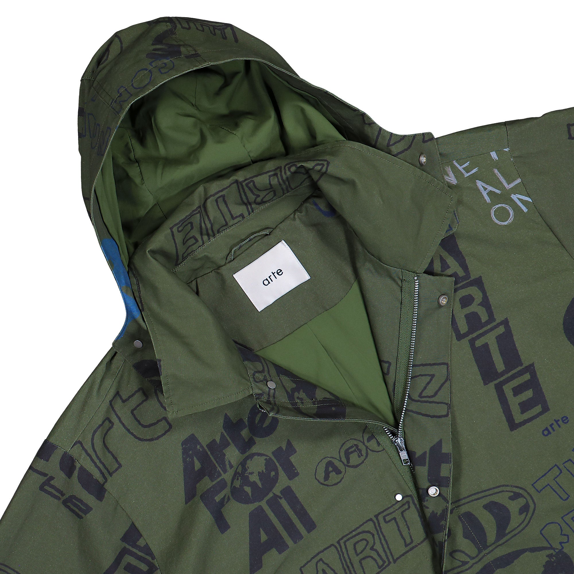 Arte Antwerp Art Saves Coat Dark Green Coats AW25-144C-305 Detailfoto | Overkill