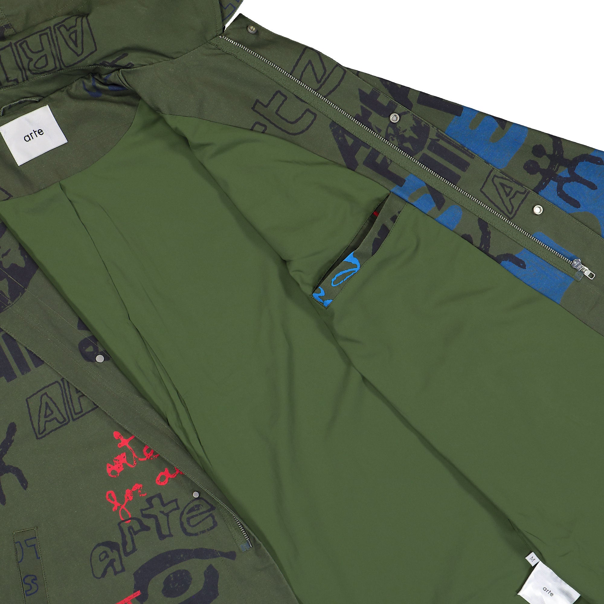 Arte Antwerp Art Saves Coat Dark Green Coats AW25-144C-305 Detail View 3 | Overkill