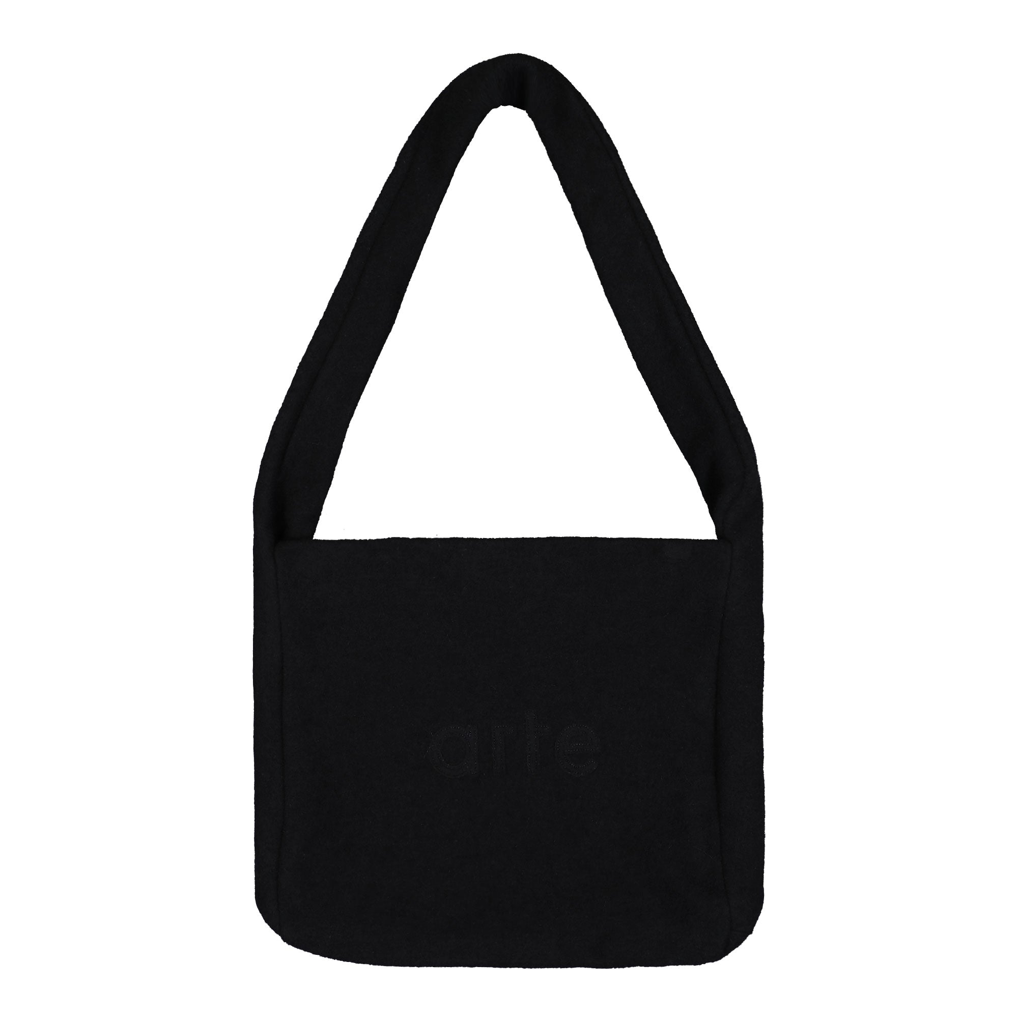 Arte Antwerp Boiled Wool Bag Black Shoulder & Cross Body Bags AW25-160AC | Overkill