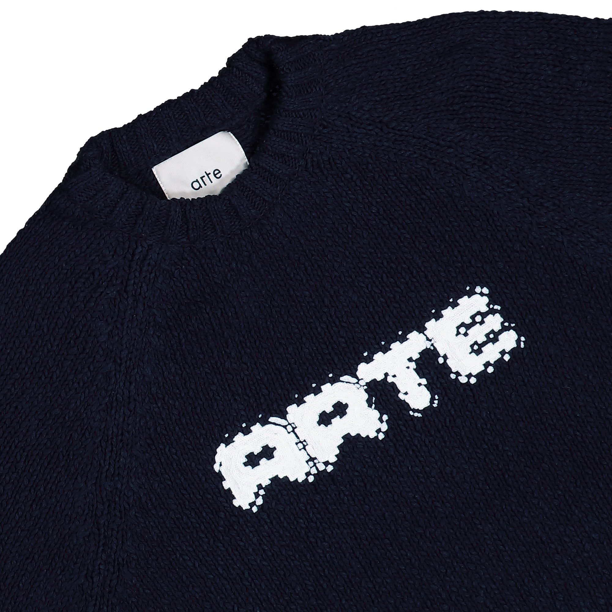 Arte Antwerp Pixel Front Knit Navy Sweatshirts AW25-226K / Navy Detailfoto | Overkill