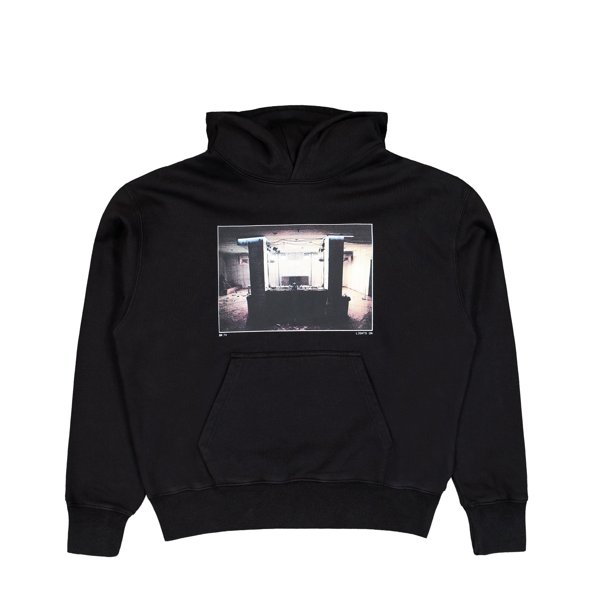 Boiler Room Lights On Hood Black Hoodies AW25HD11BLK | Overkill
