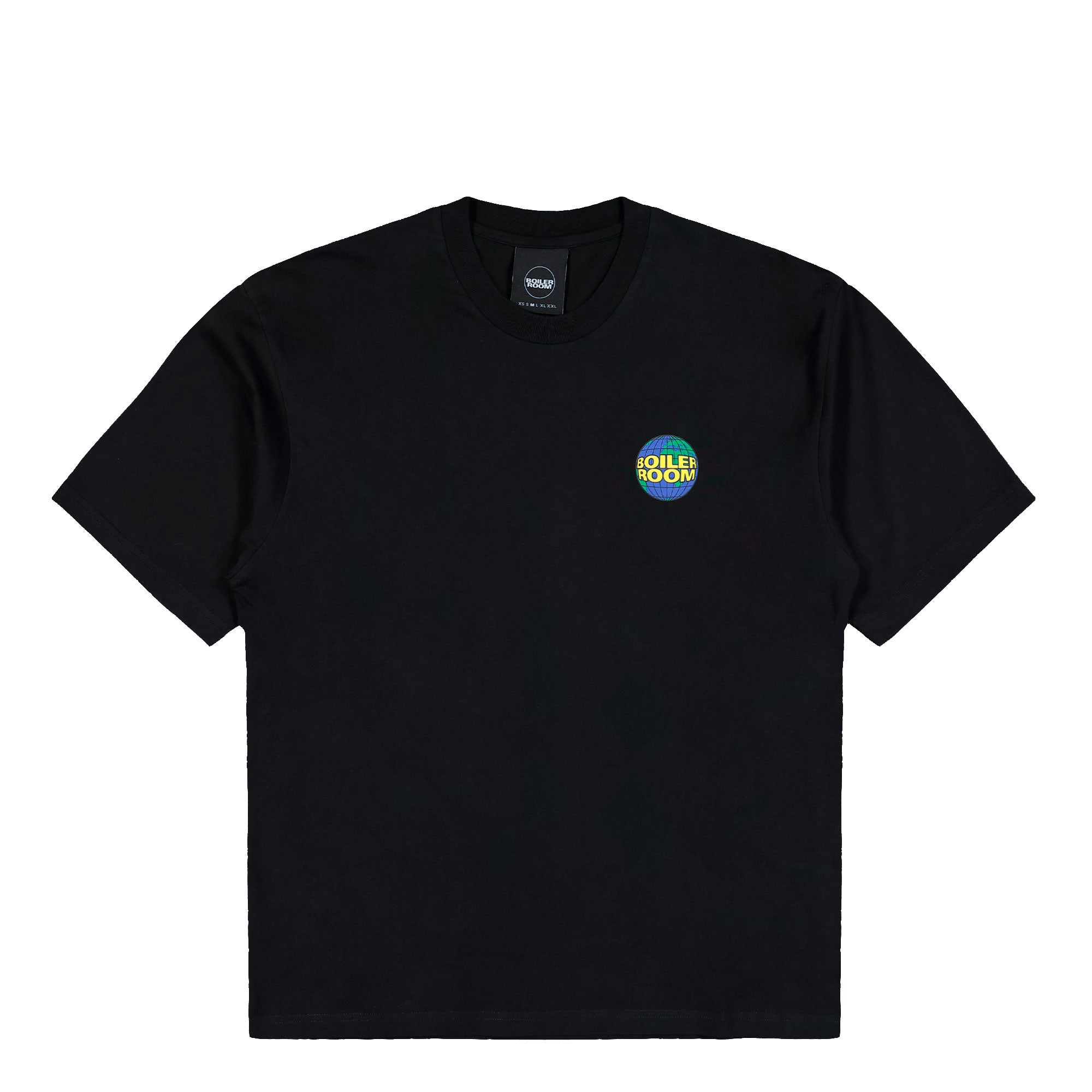 Boiler Room Globe Logo T-Shirt Black T-Shirts AW25SS36BLK | Overkill