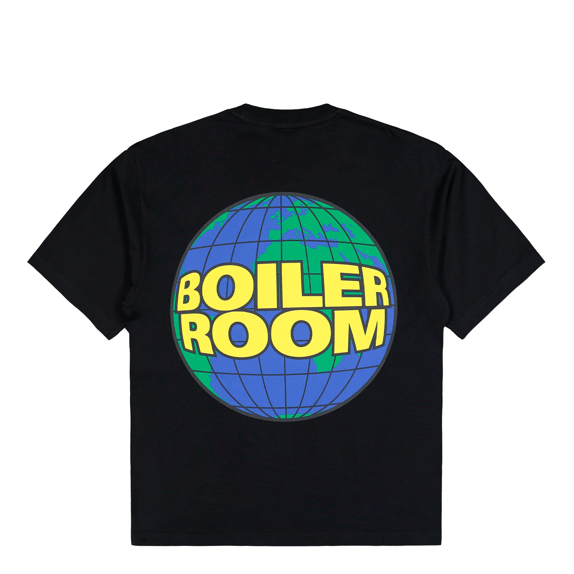 Boiler Room Globe Logo T-Shirt Black T-Shirts AW25SS36BLK Close-up | Overkill