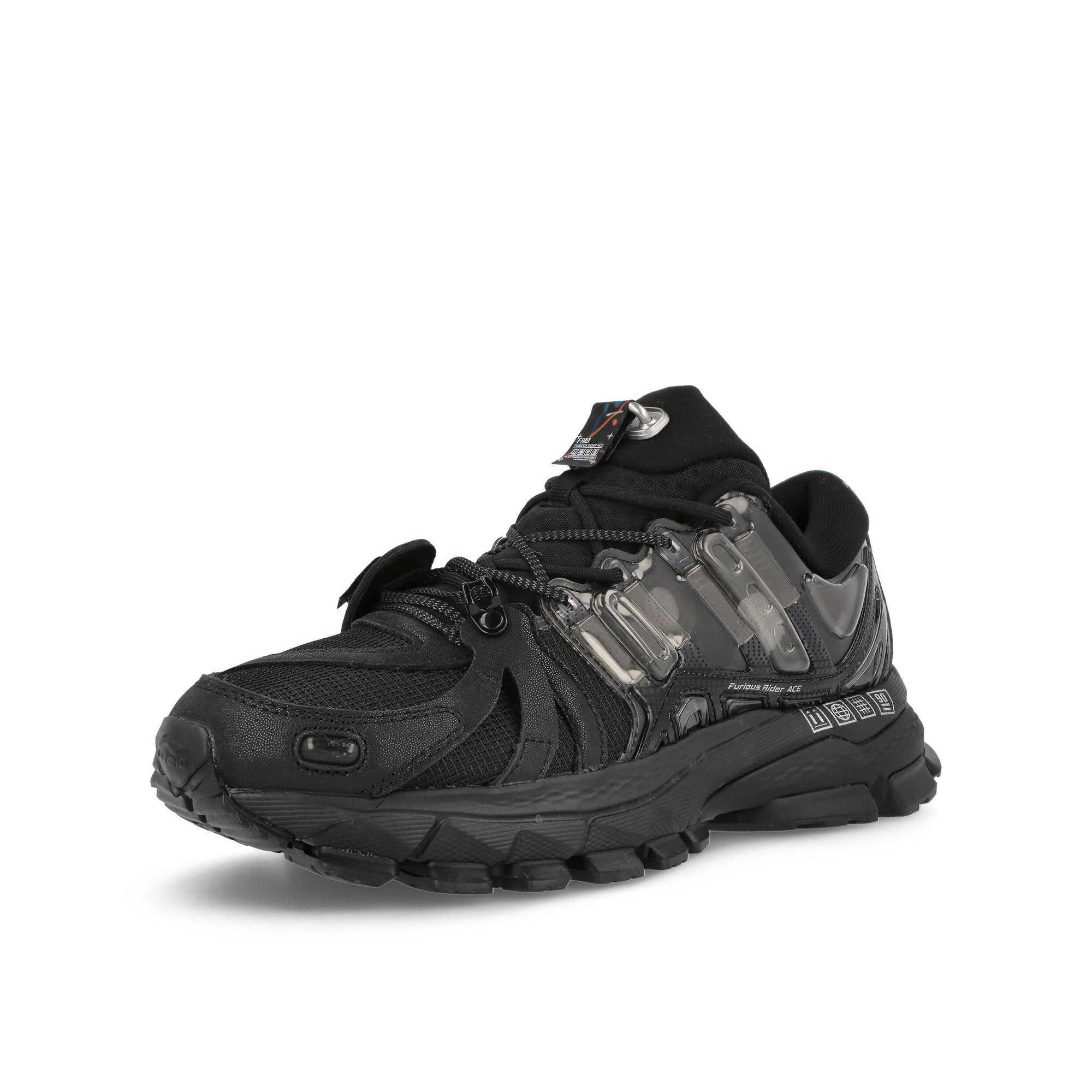 Li-Ning Furious Ace 1.5 Black Low Top Sneakers Close Up | Overkill