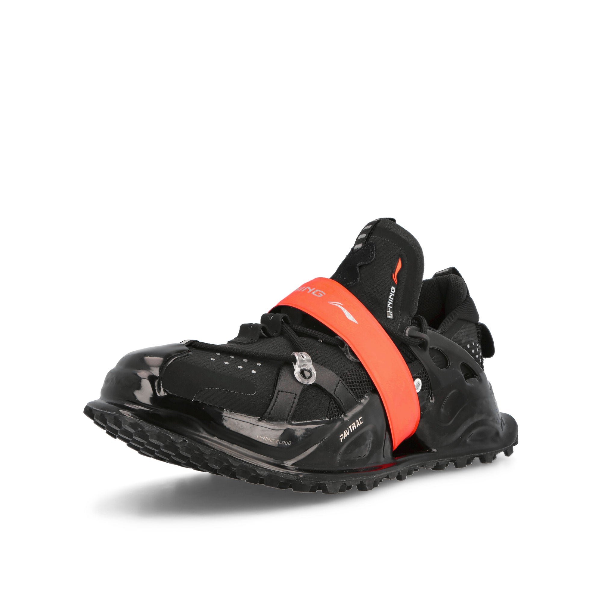 Li-Ning Titan Halo Black Low Top Sneakers Close Up | Overkill