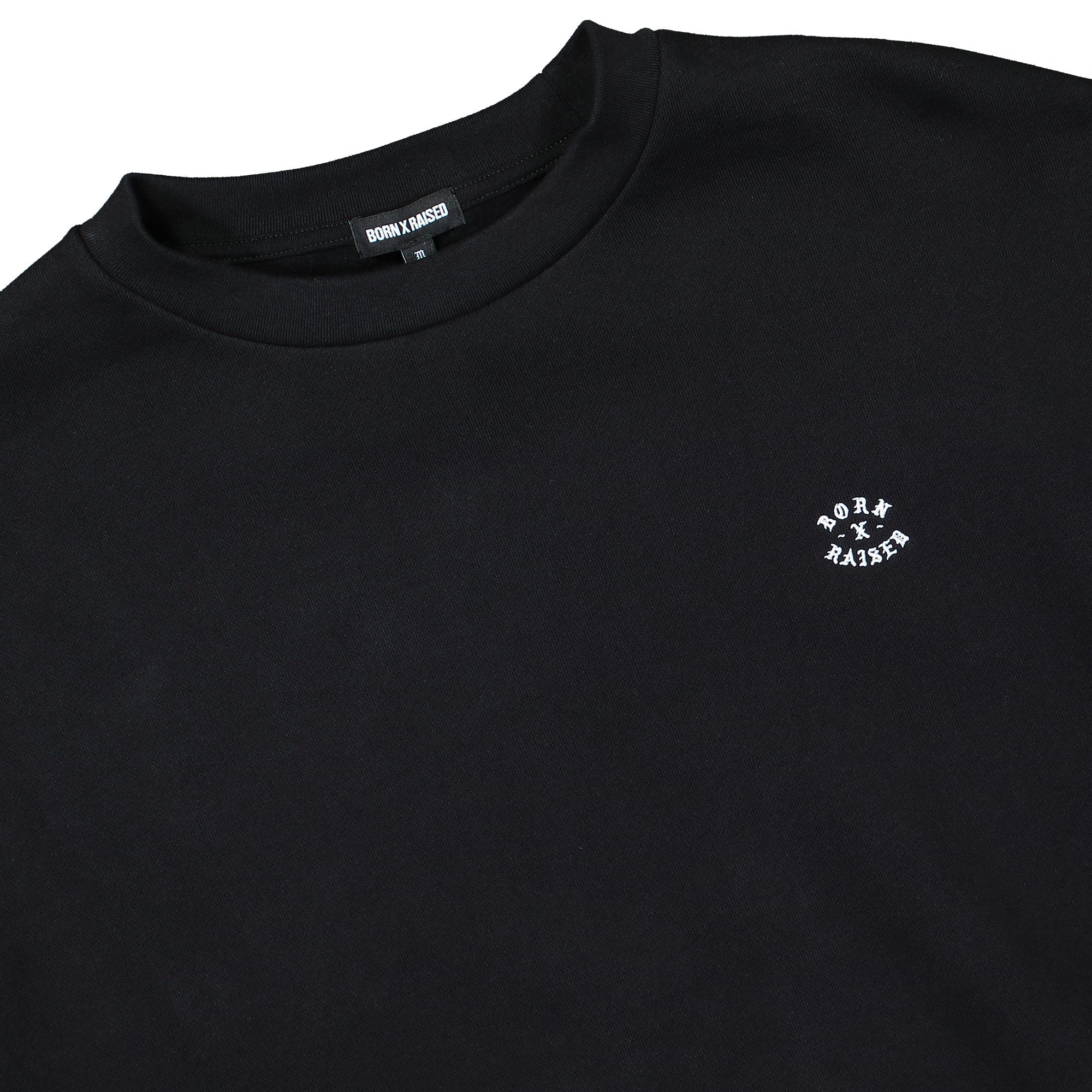 Born x Raised Micro Rocker Crewneck Black Sweatshirts B0004MCRKR-BLK Detailfoto | Overkill