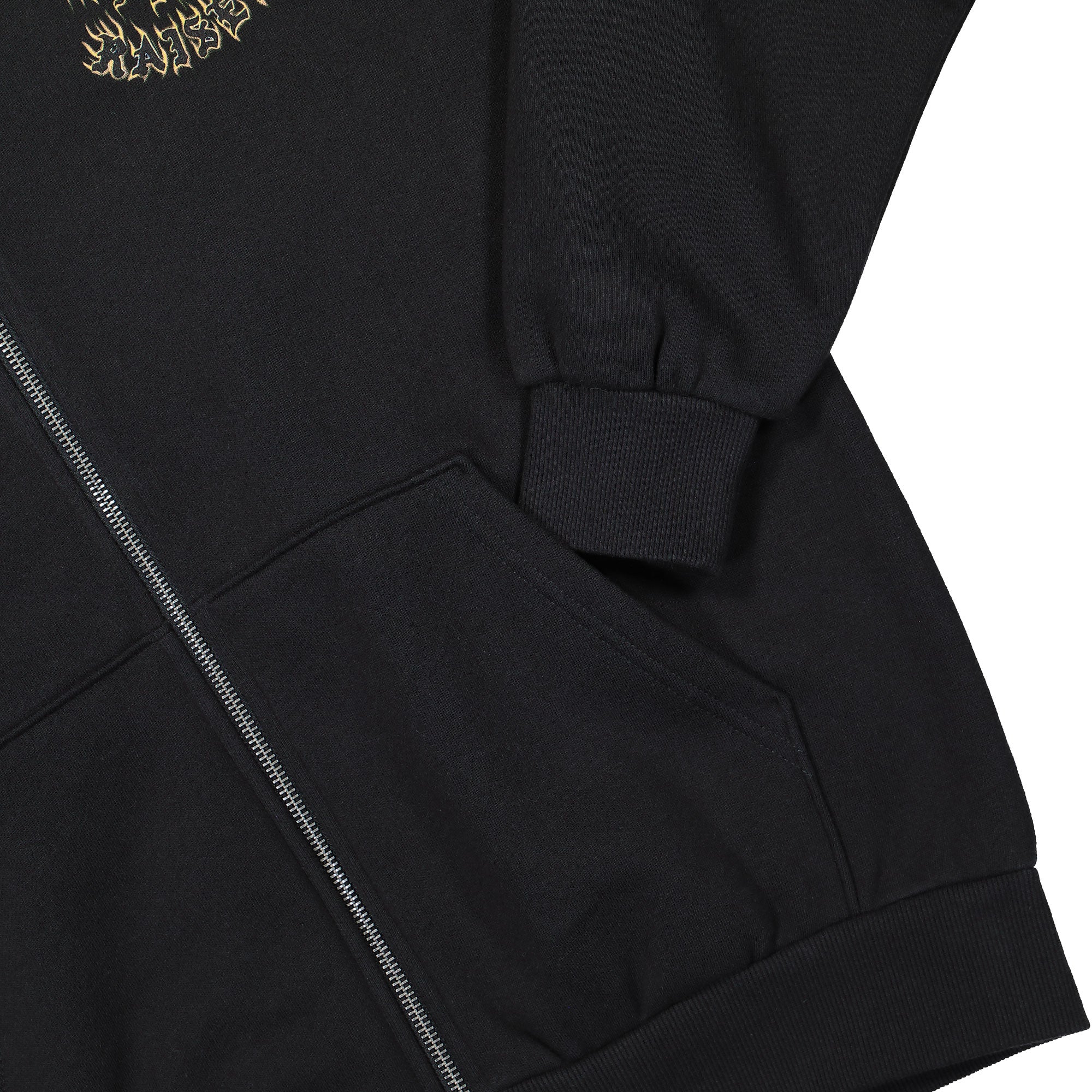 Born x Raised Guadalupe Zip-Up Hoodie Black Hoodies B0011GUADA-BLK Detail View 1 | Overkill