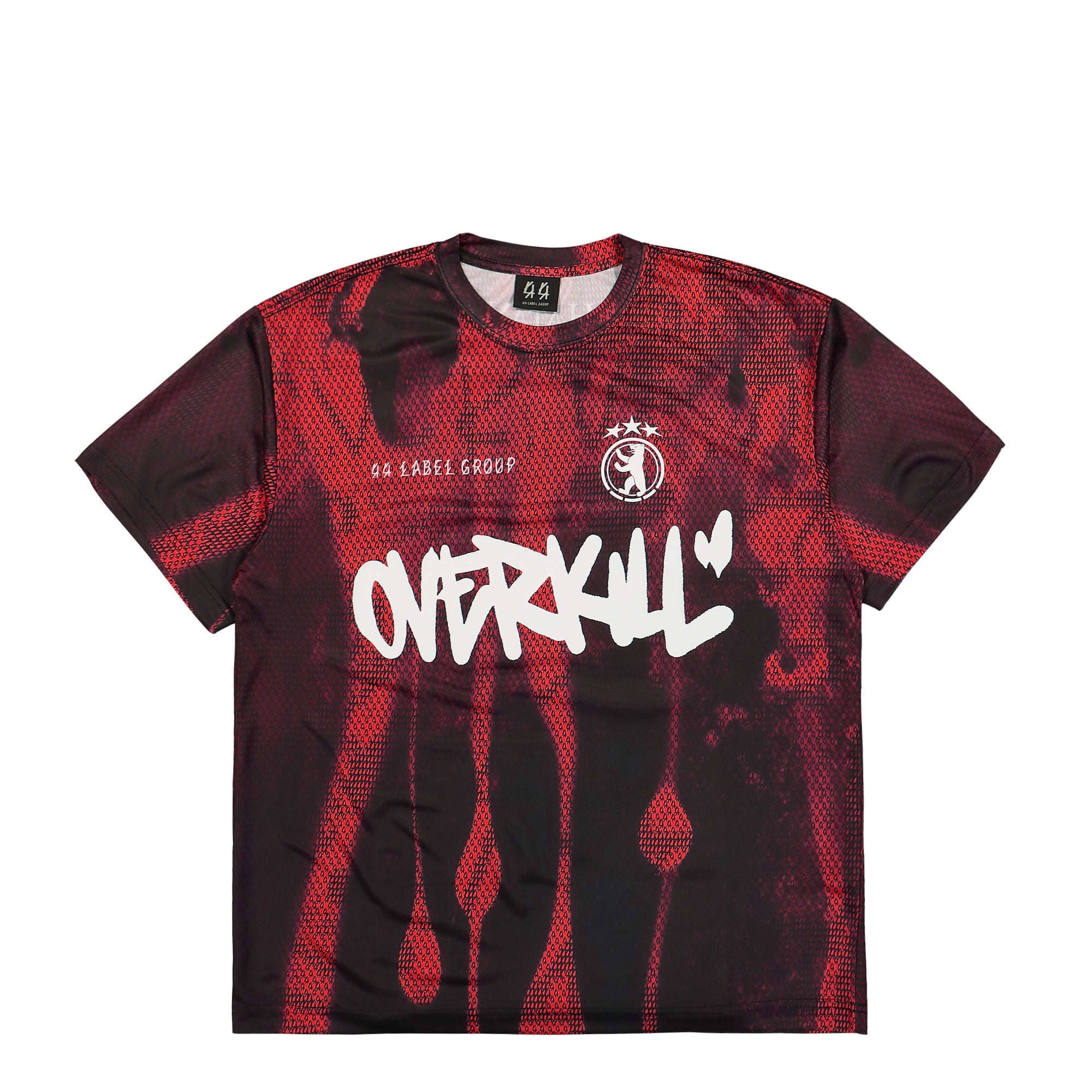 44 Label Group Soccer Jersey Red Overkill Allover T-Shirts B0030556-FA602-P650 | Overkill