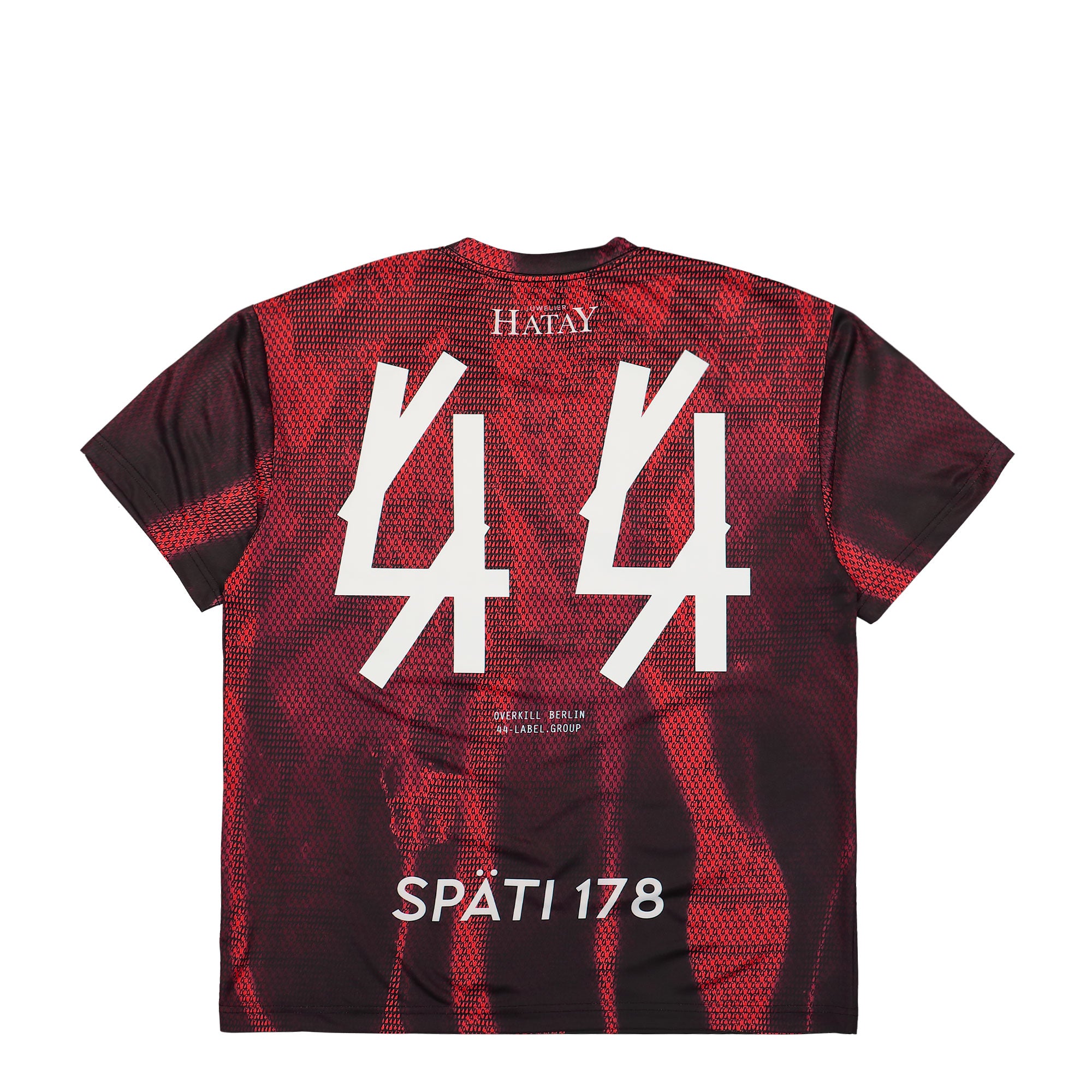 44 Label Group Soccer Jersey Red Overkill Allover T-Shirts Material | Overkill