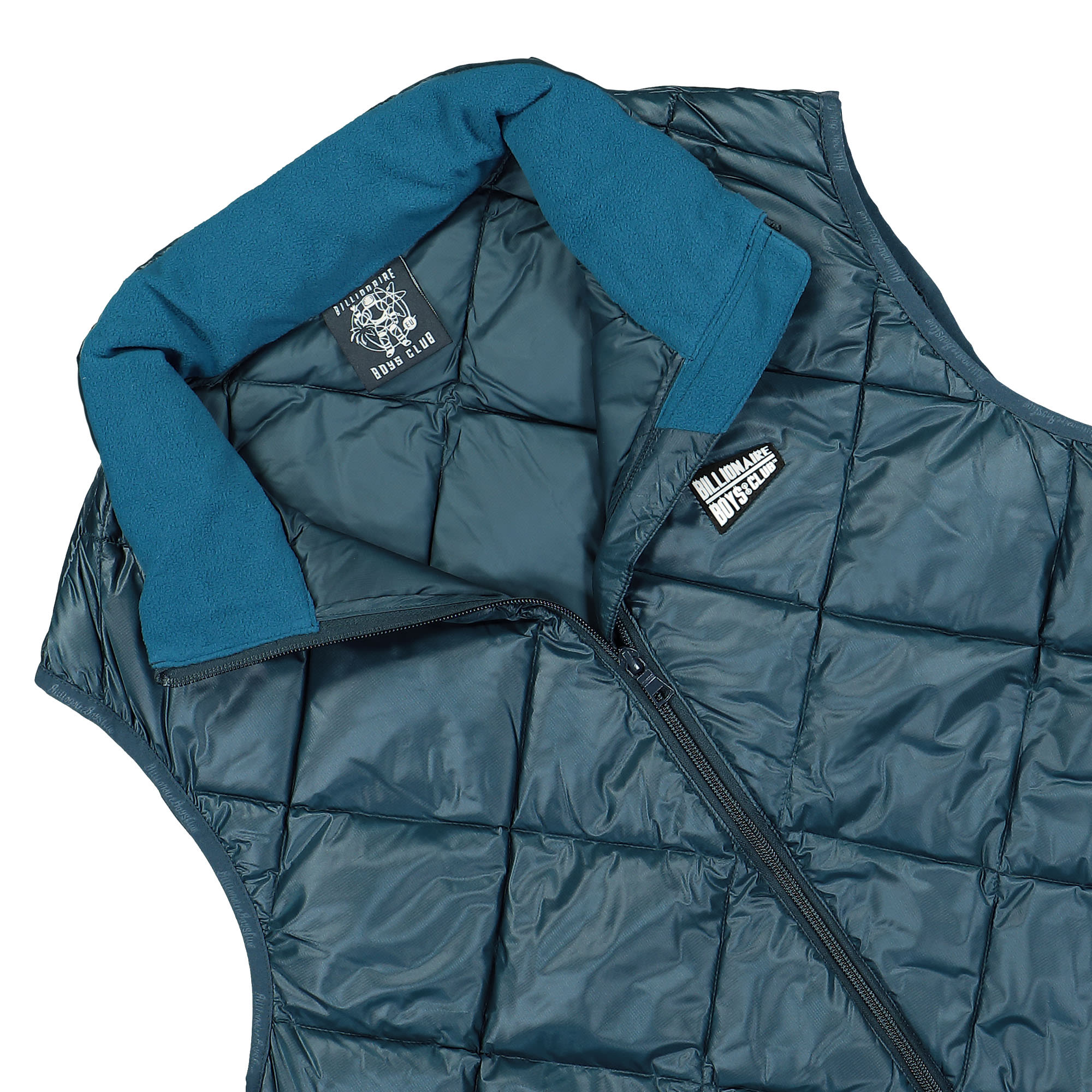 Billionaire Boys Club Quilted Lightweight Down Vest Teal Vests Close-up | Overkill