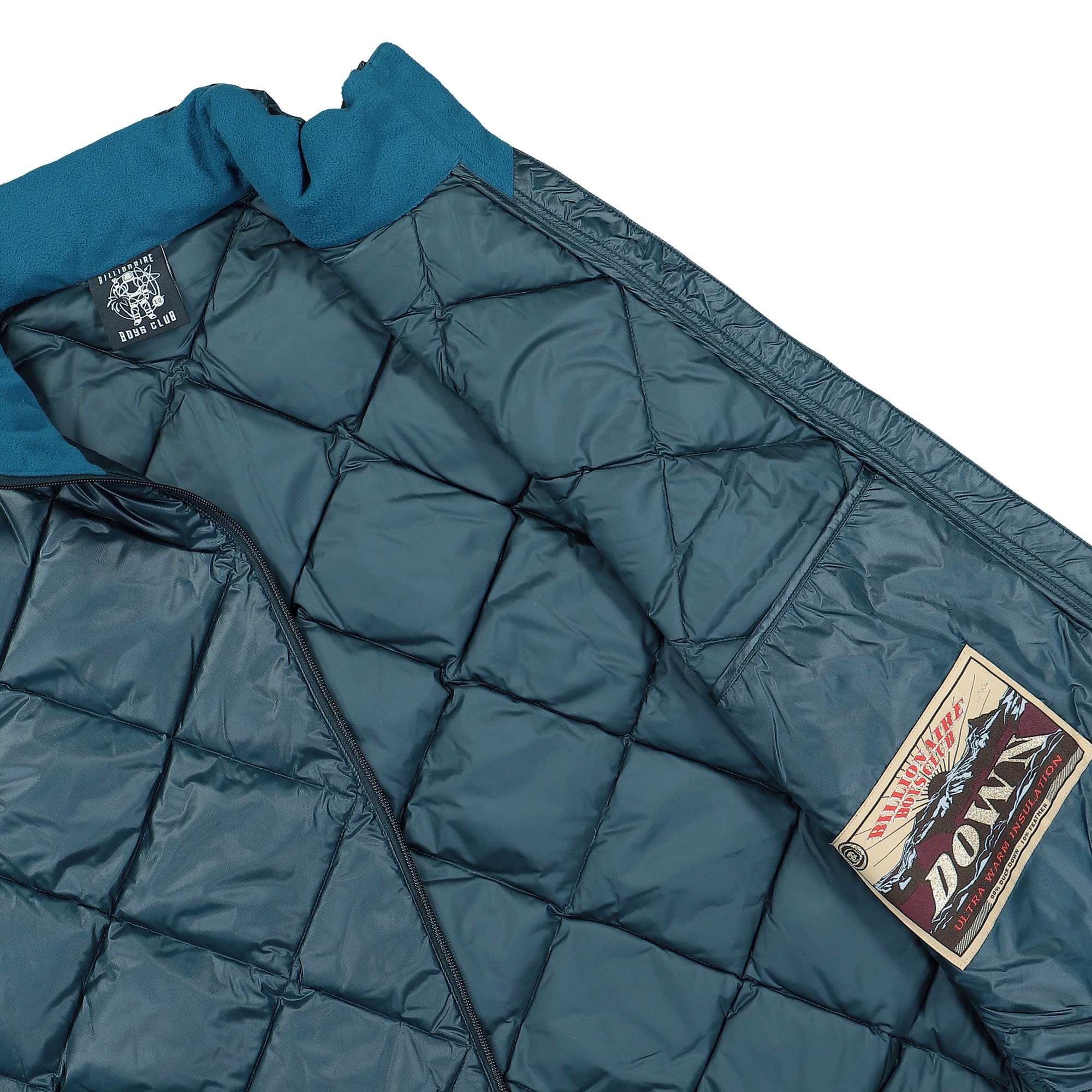 Billionaire Boys Club Quilted Lightweight Down Vest Teal Vests Detailfoto | Overkill