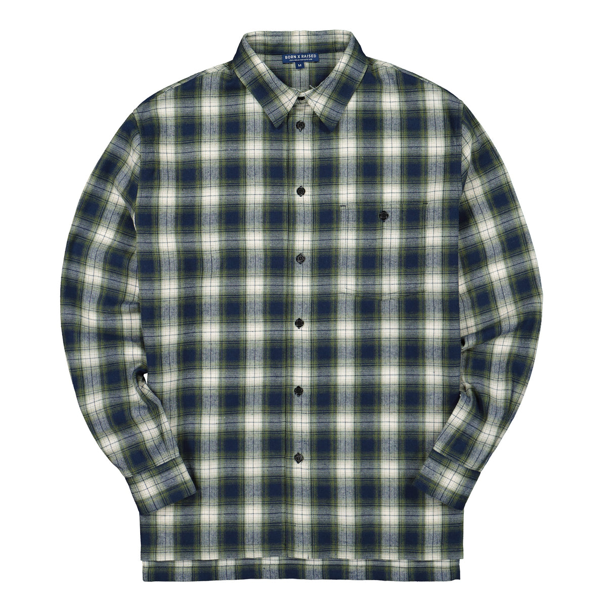 Born X Raised Barbed Wire Flannel Green Shirts B4021BWIR | Overkill