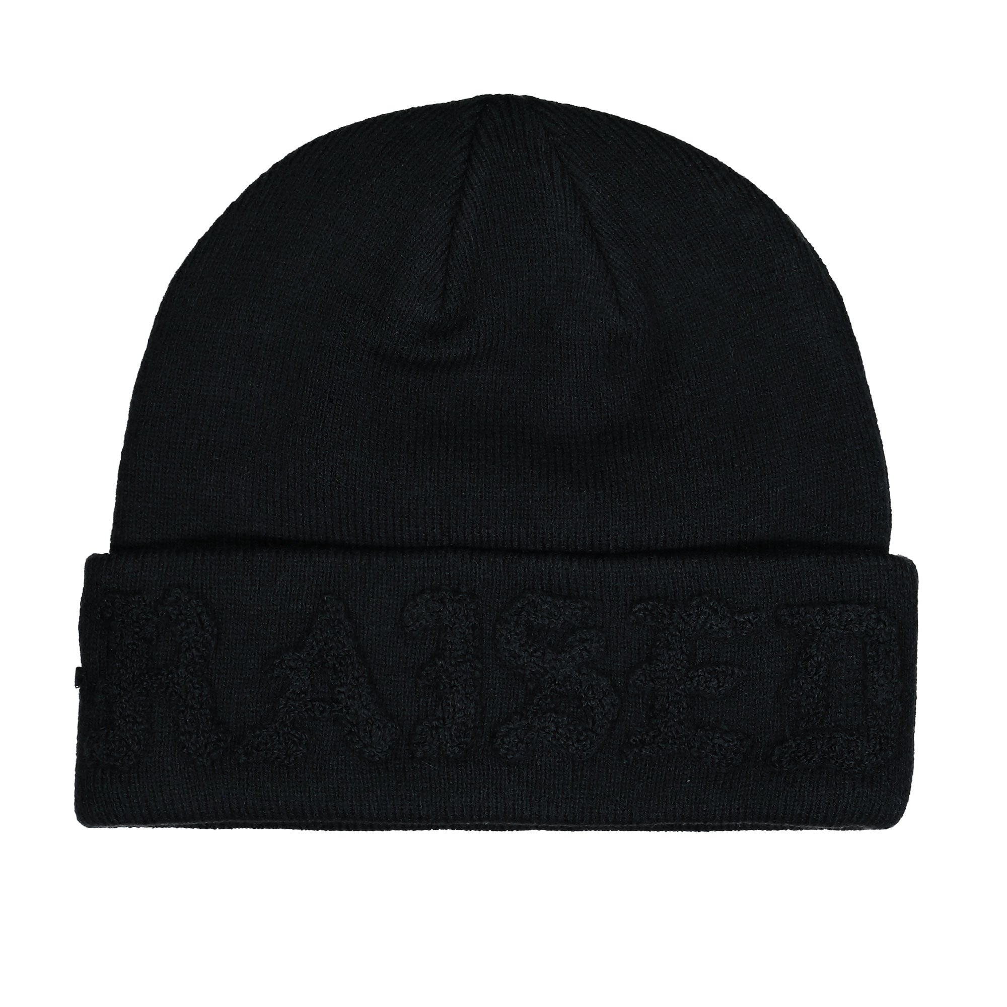 Born x Raised BXR Tonal Knit Beanie Black Beanies B5001BXRTL-BLK Close-up | Overkill