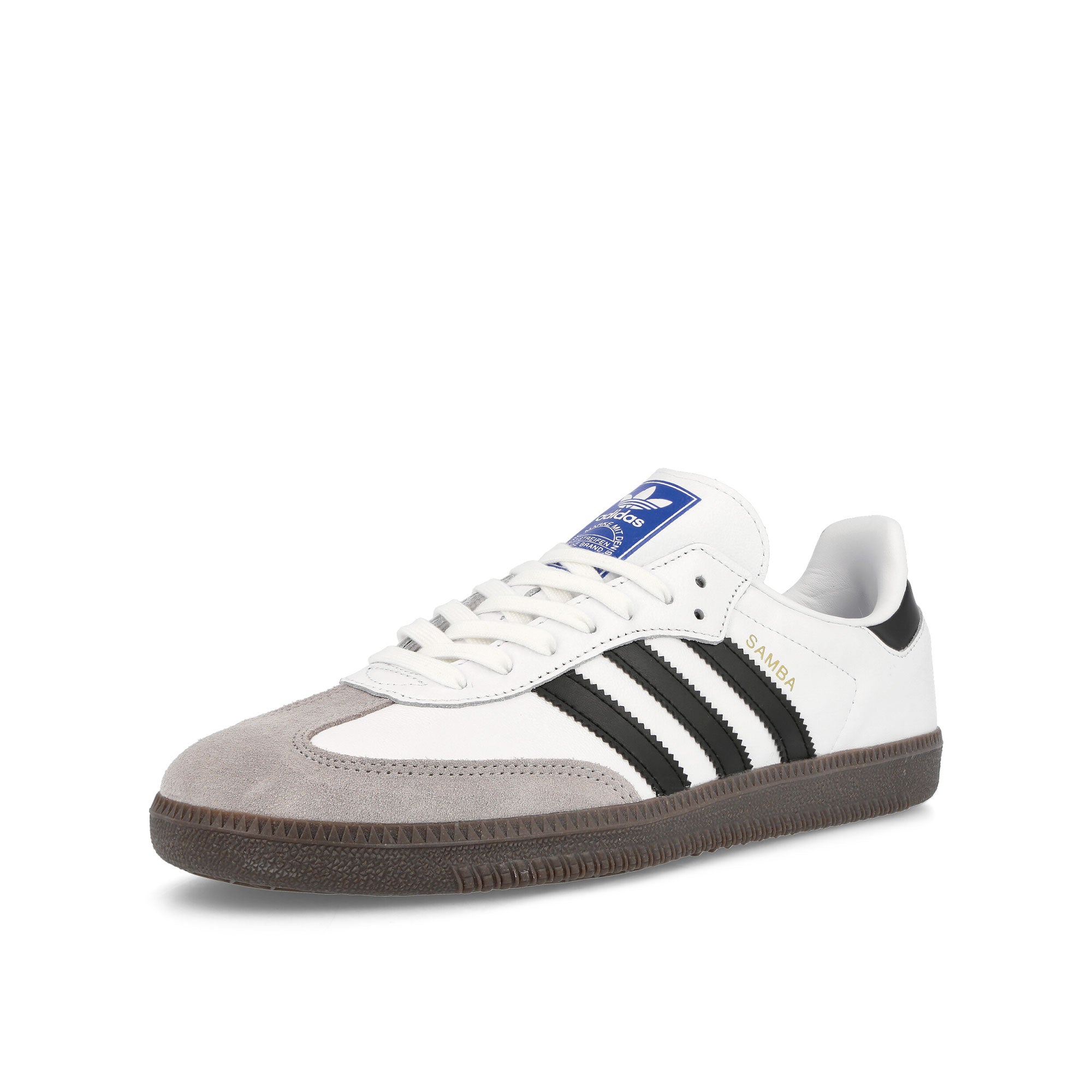adidas Samba OG Footwear White / Core Black / Clear Granite Low Top Sneakers Close Up | Overkill