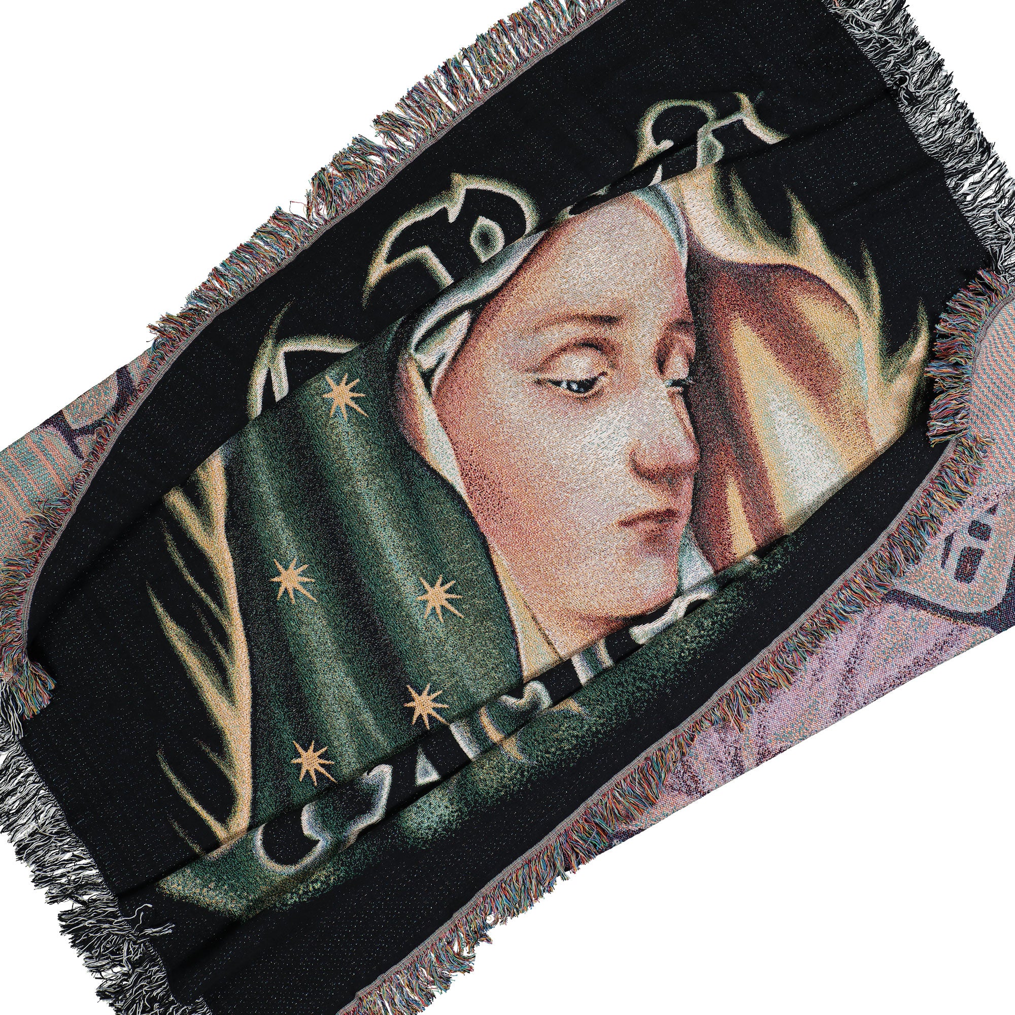 Born x Raised Guadalupe Blanket Black Blankets B9042GUADA-BLK Close-up | Overkill