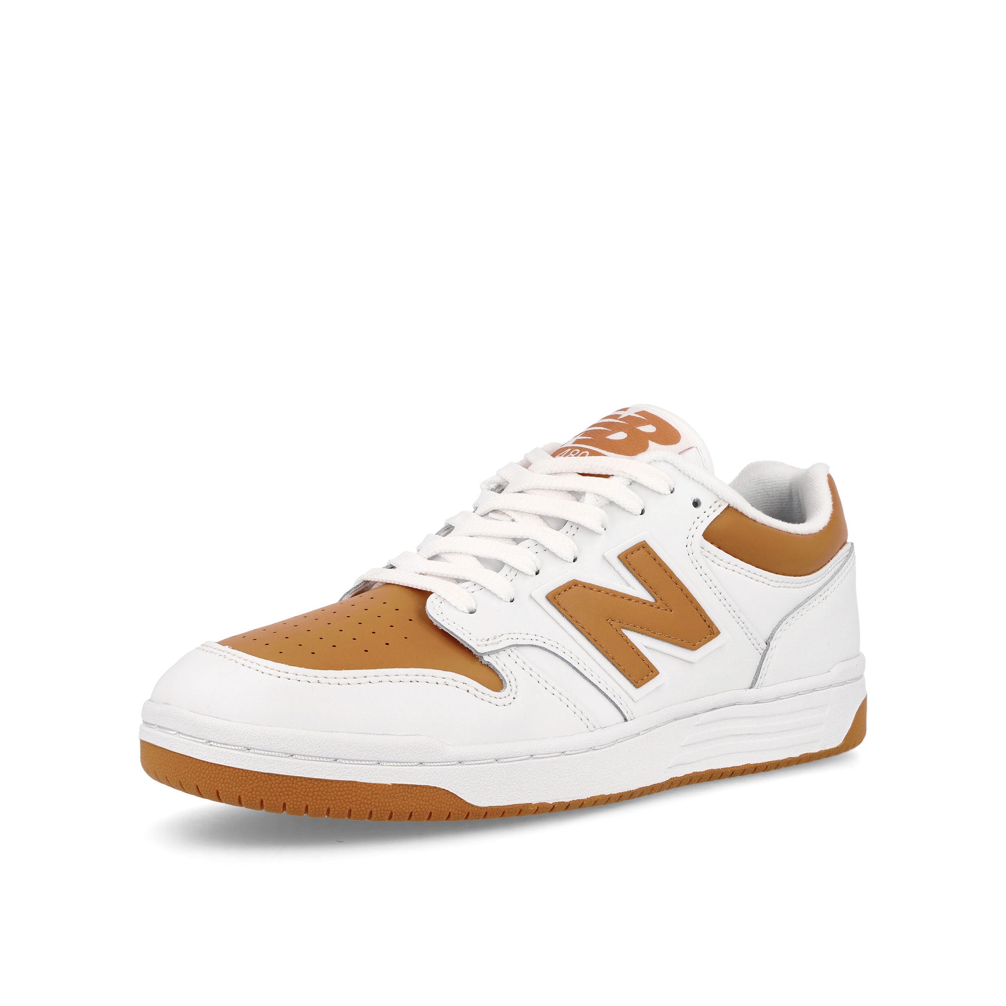 New Balance BB480LMO White-Madras Orange Sneakers Close Up | Overkill