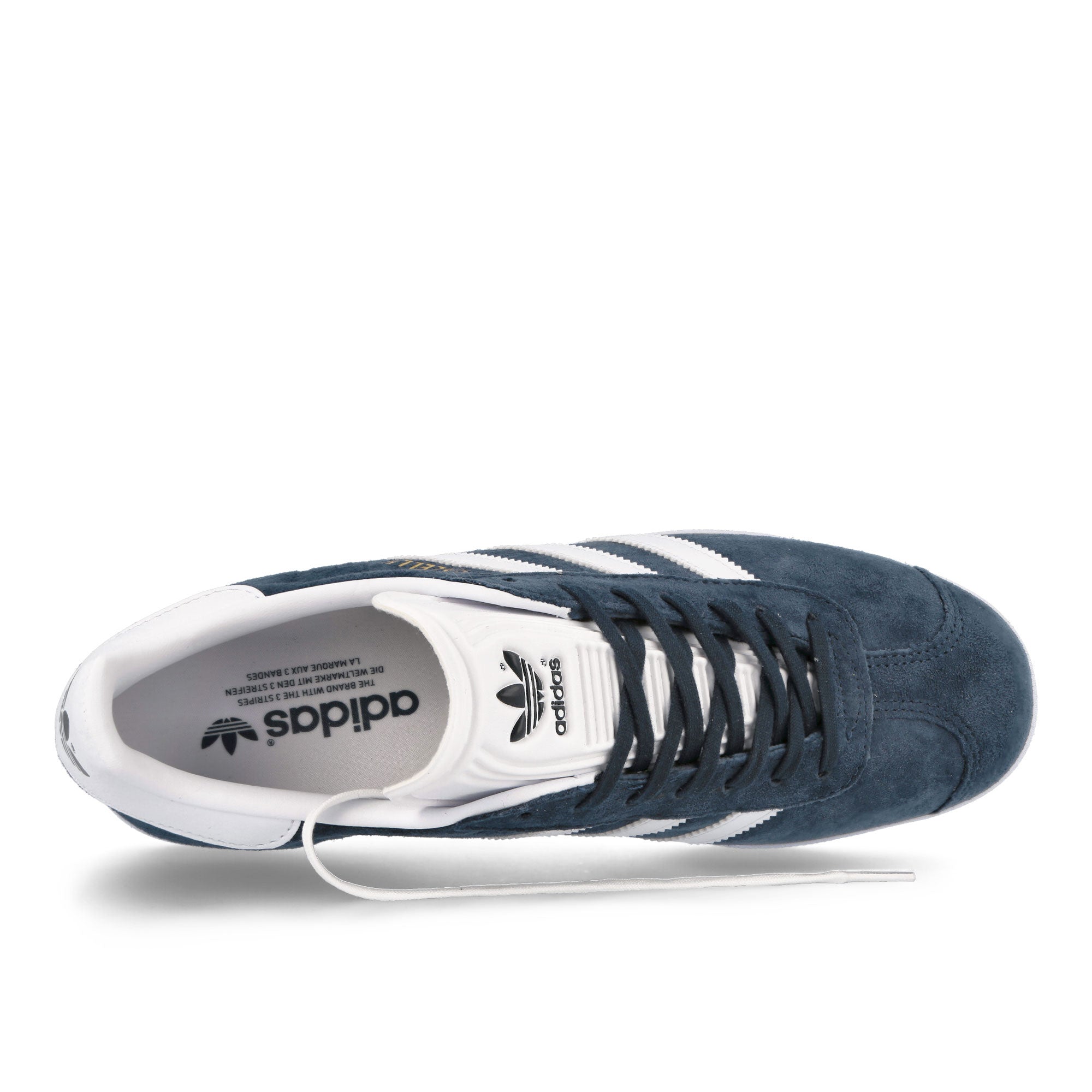 adidas Gazelle Collegiate Navy / White / Gold Metallic Low Top Sneakers Detailfoto | Overkill