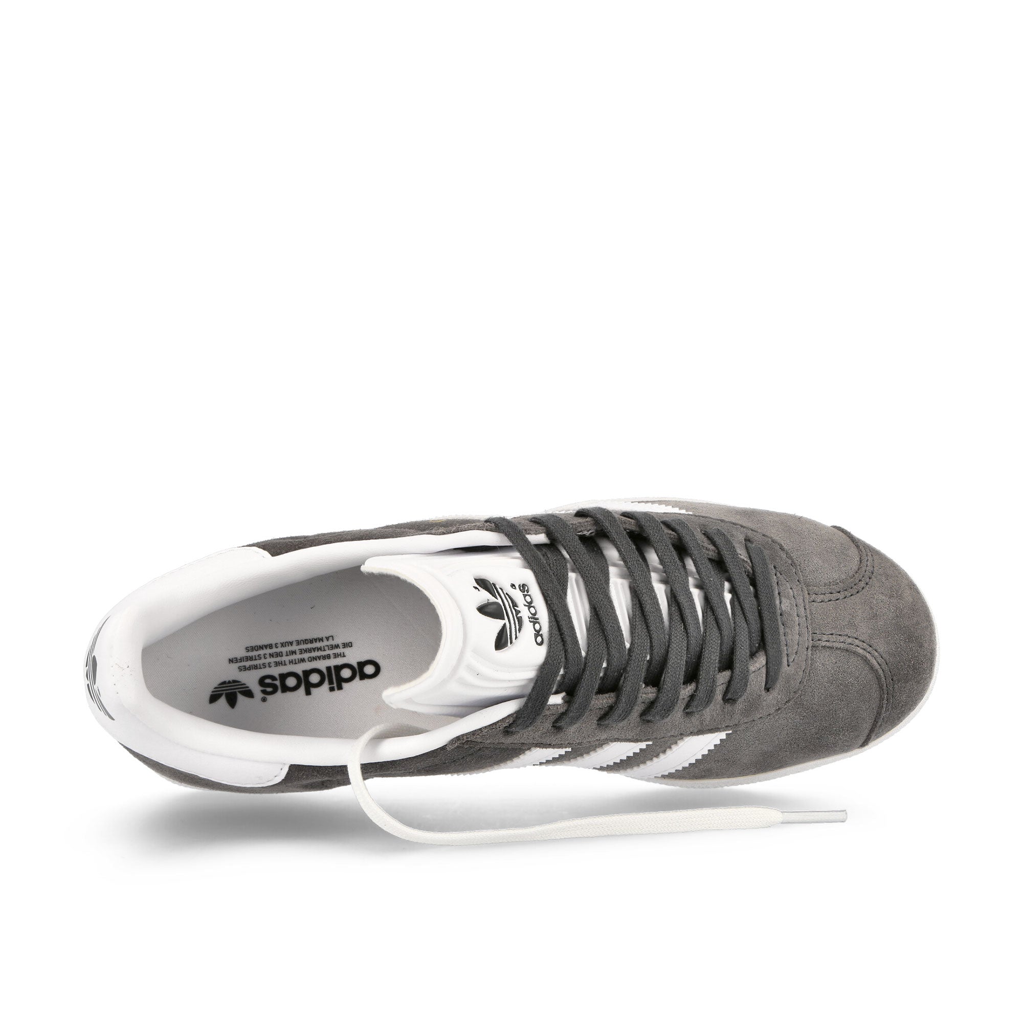 adidas Gazelle Dark Heather Solid Grey Heather / White / Gold Metallic Sneakers Detailfoto | Overkill