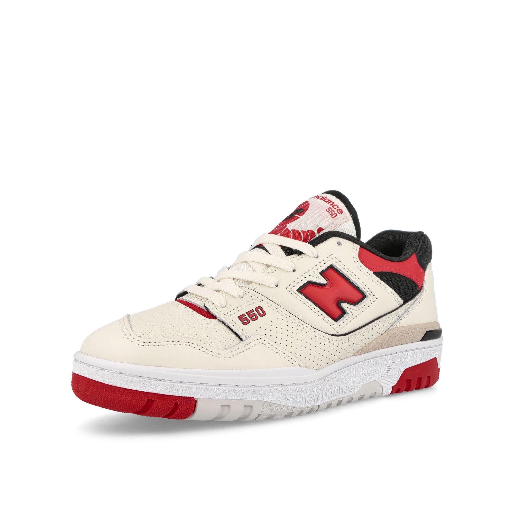 New Balance BB550VTB Sea Salt-True Red Sneakers Close Up | Overkill