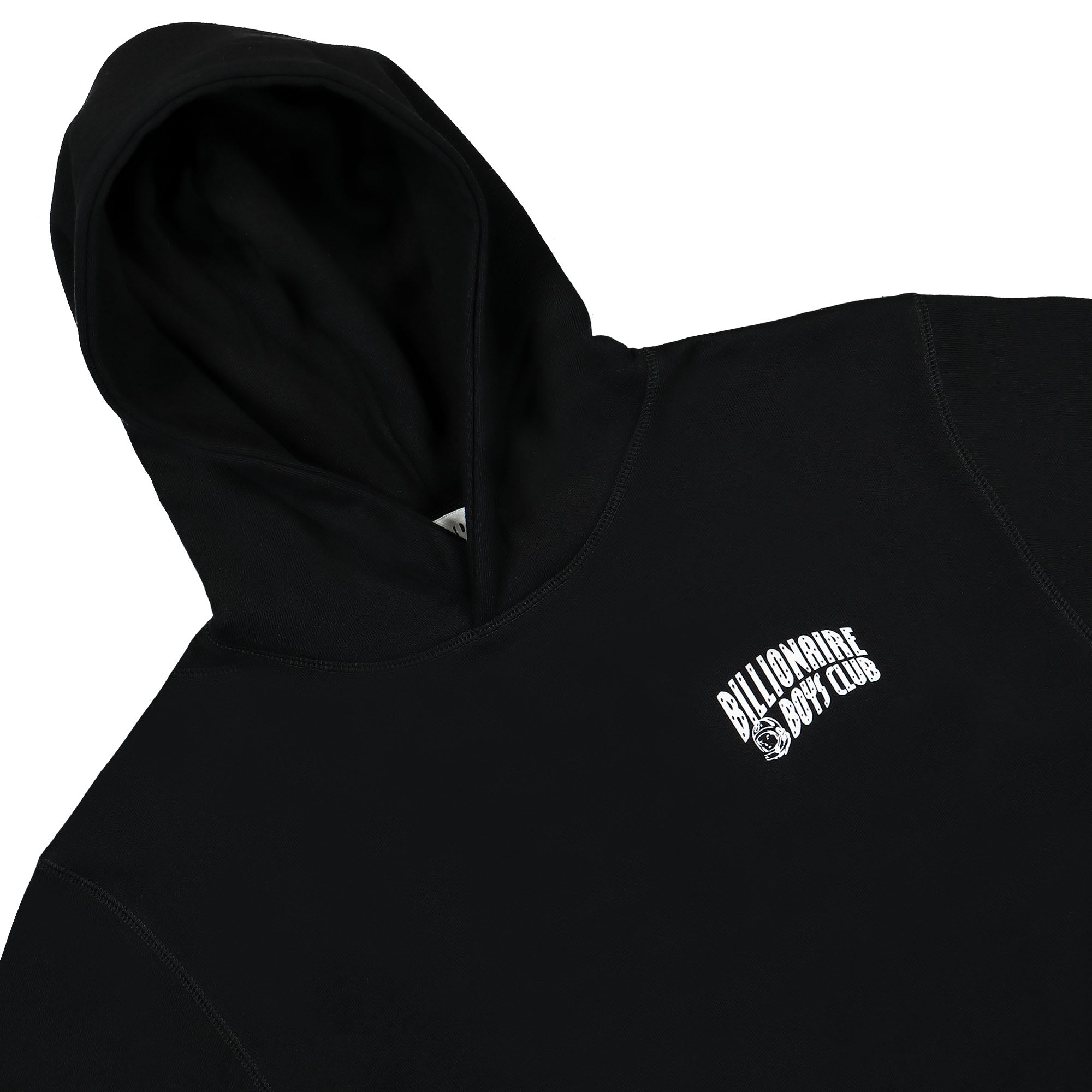 Billionaire Boys Club Small Arch Logo Popover Hoodie Black Hoodies Close-up | Overkill