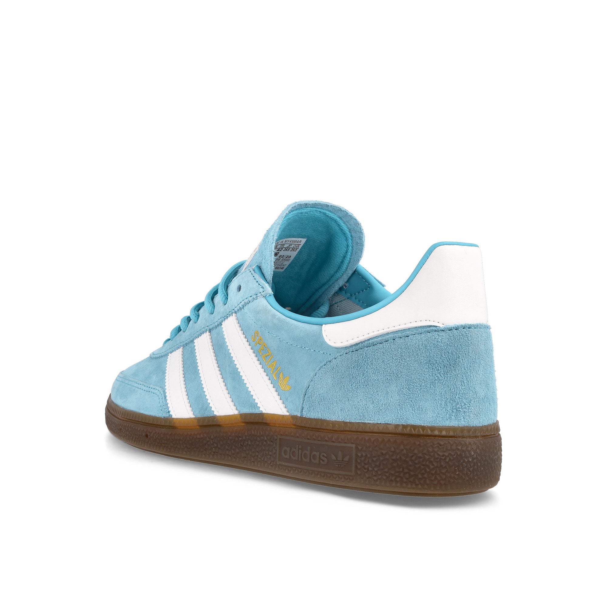 adidas Handball Spezial Light Blue / Footwear White / Gum 5 Low Top Sneakers Material | Overkill