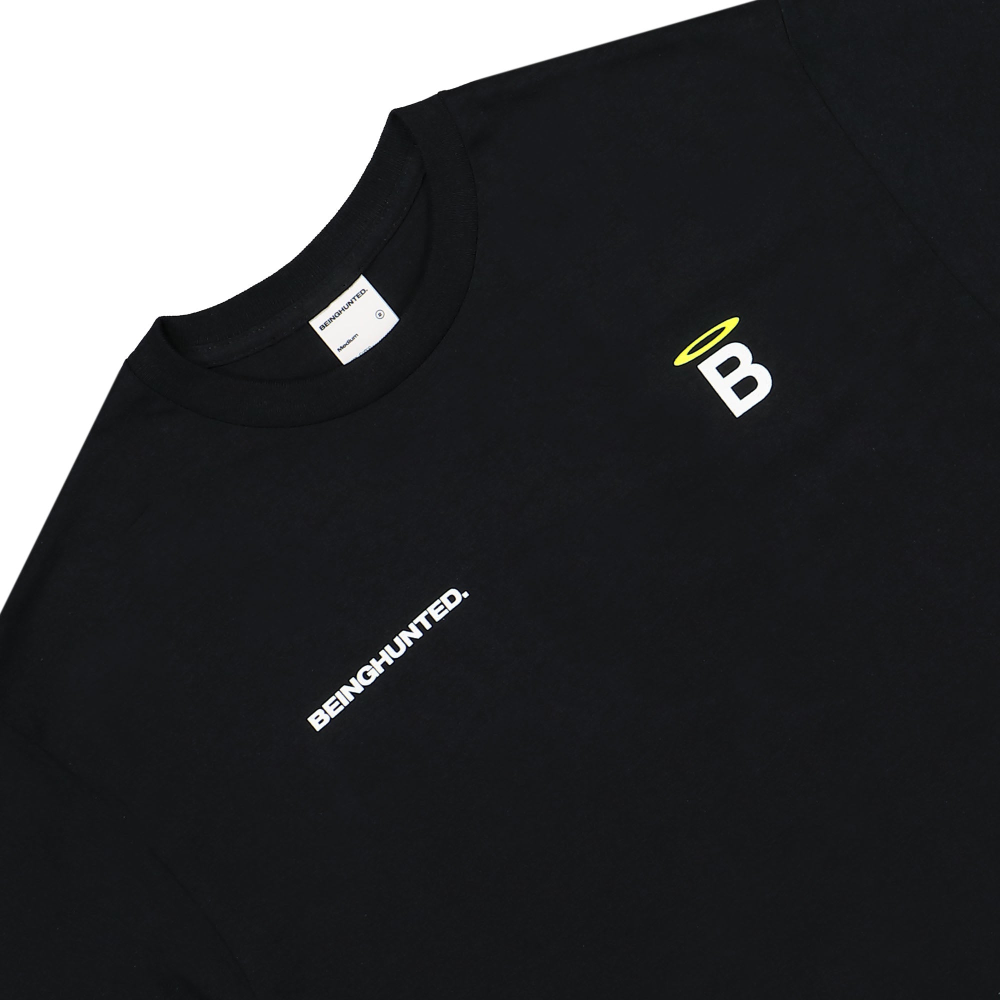 Beinghunted Main Logo T-Shirt Black T-Shirts Close-up | Overkill