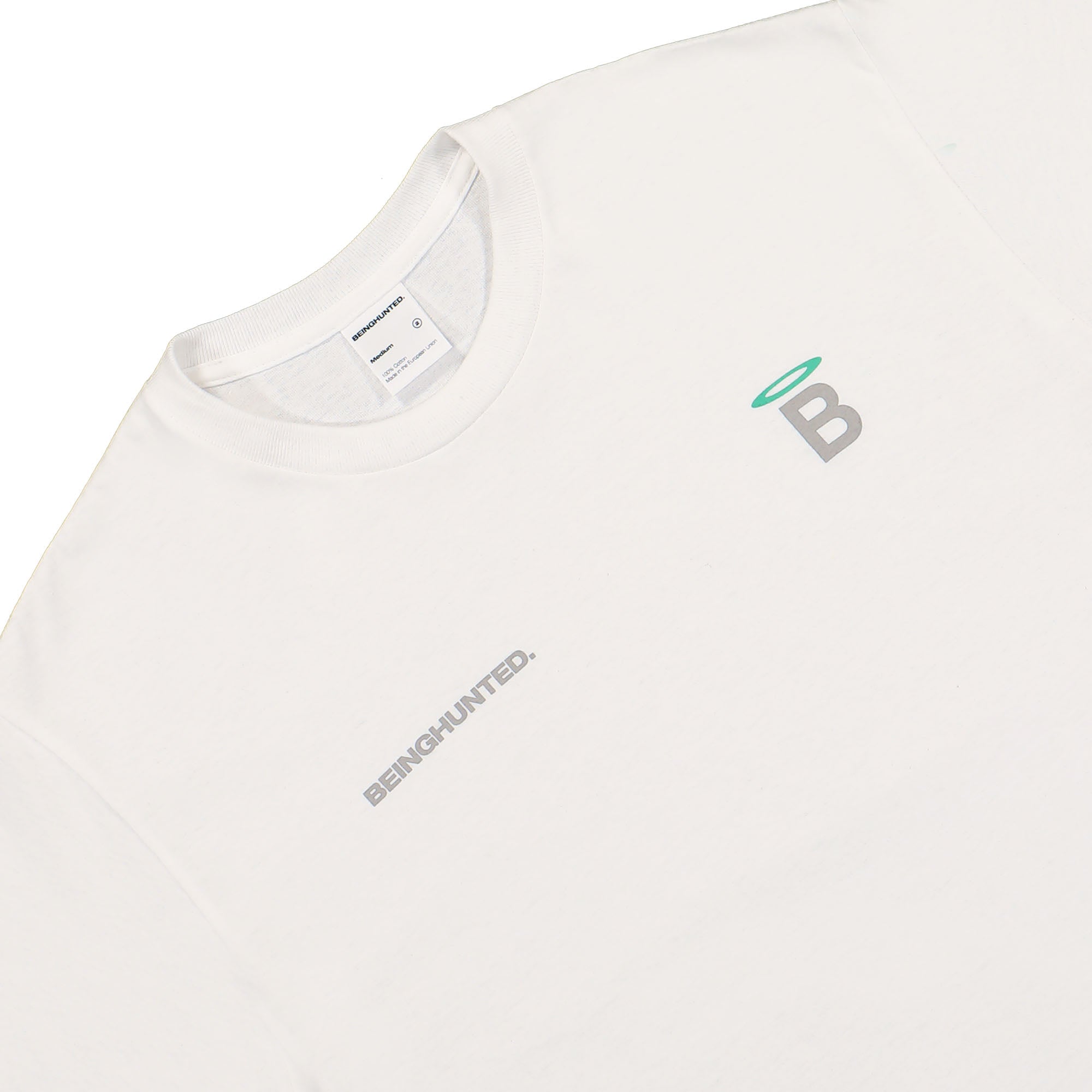 Beinghunted Main Logo T-Shirt White T-Shirts Close-up | Overkill