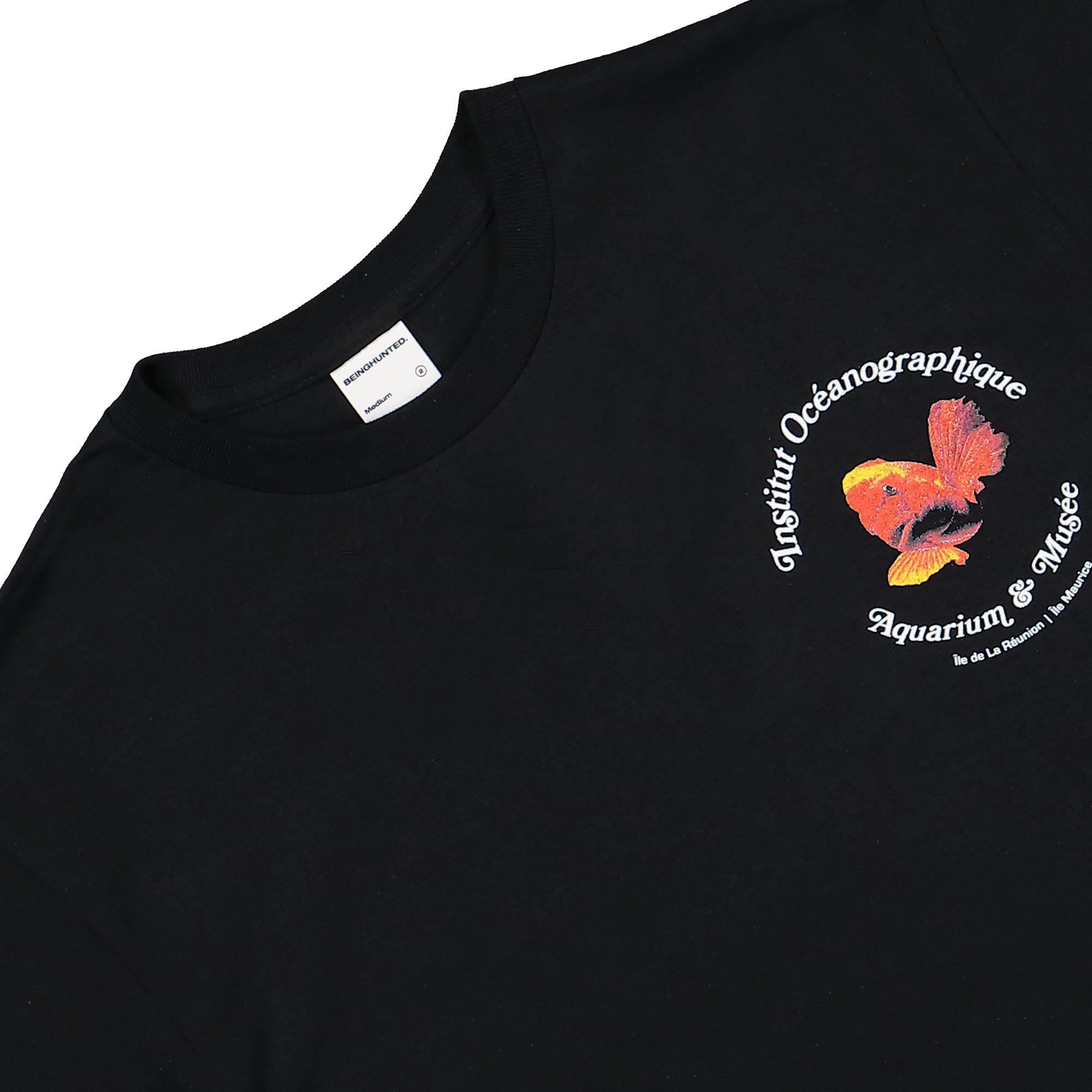 Beinghunted Maurice Aquarium T-Shirt Black T-Shirts Close-up | Overkill