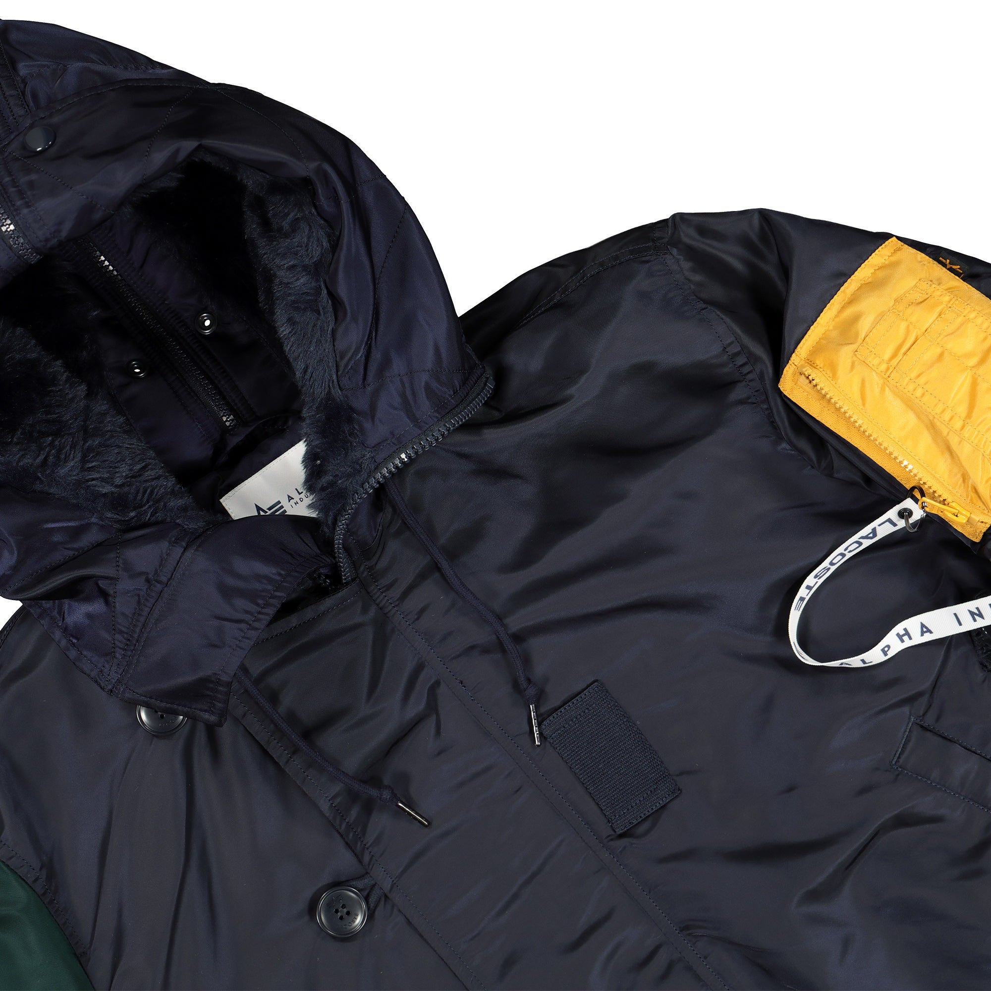 Lacoste Alpha Industries x Lacoste Colourblock Bomber Graphite / Marine / Sombre / Hetre Bomber & Varsity Jackets Detailfoto | Overkill