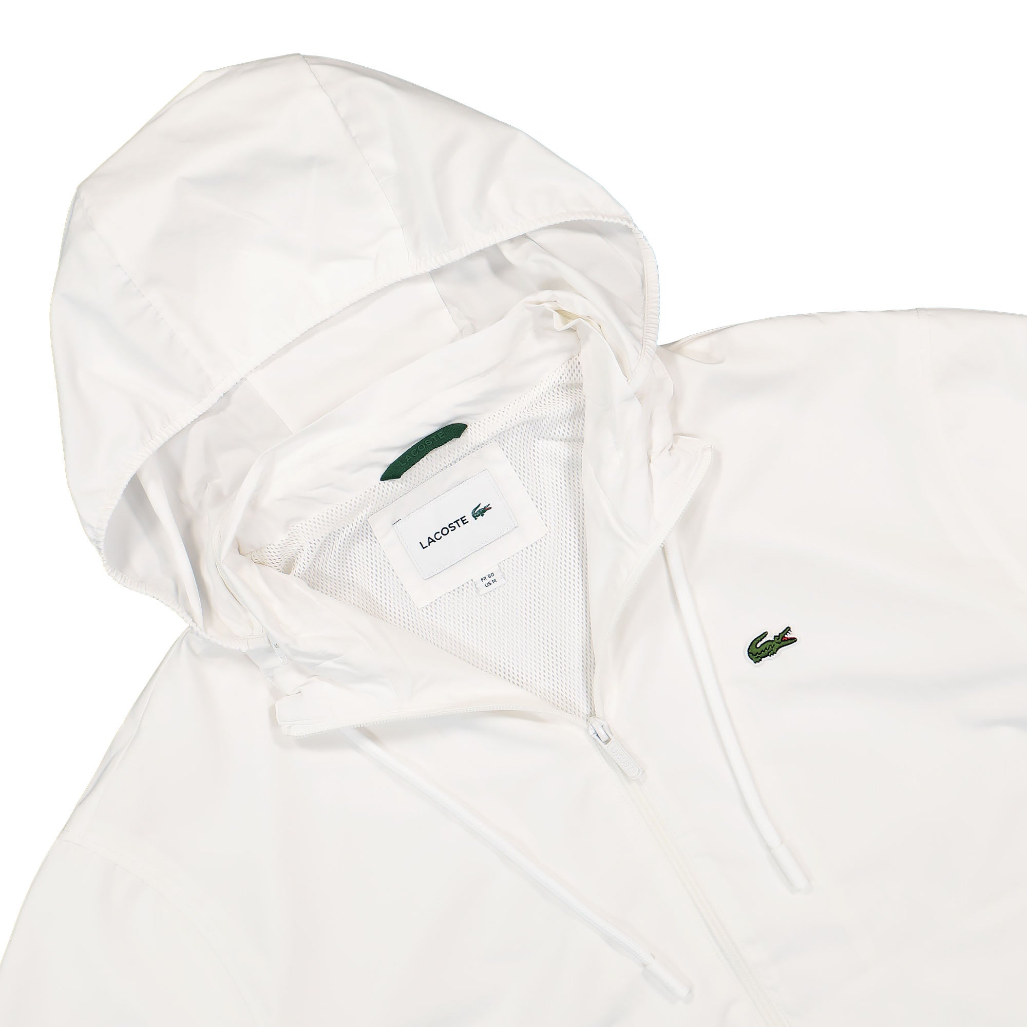 Lacoste Blouson Jacket Flour White Track Jackets Close-up | Overkill