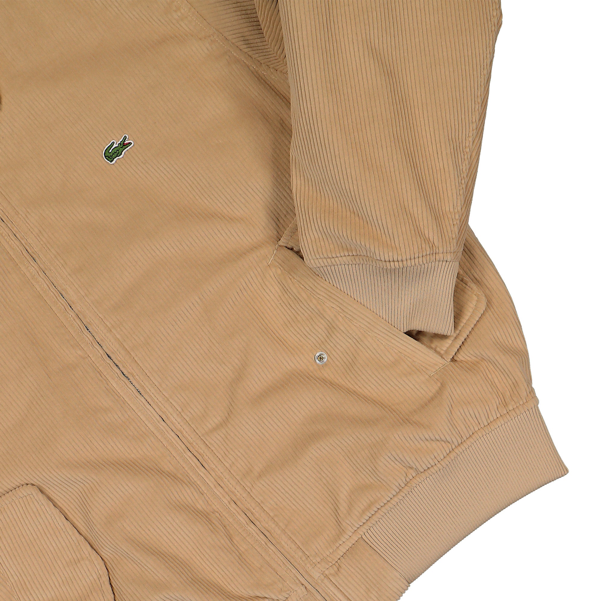 Lacoste Lined Corduroy Bomber Jacket Beige Bomber Jacket BH2994-00 02S Detail View 1 | Overkill