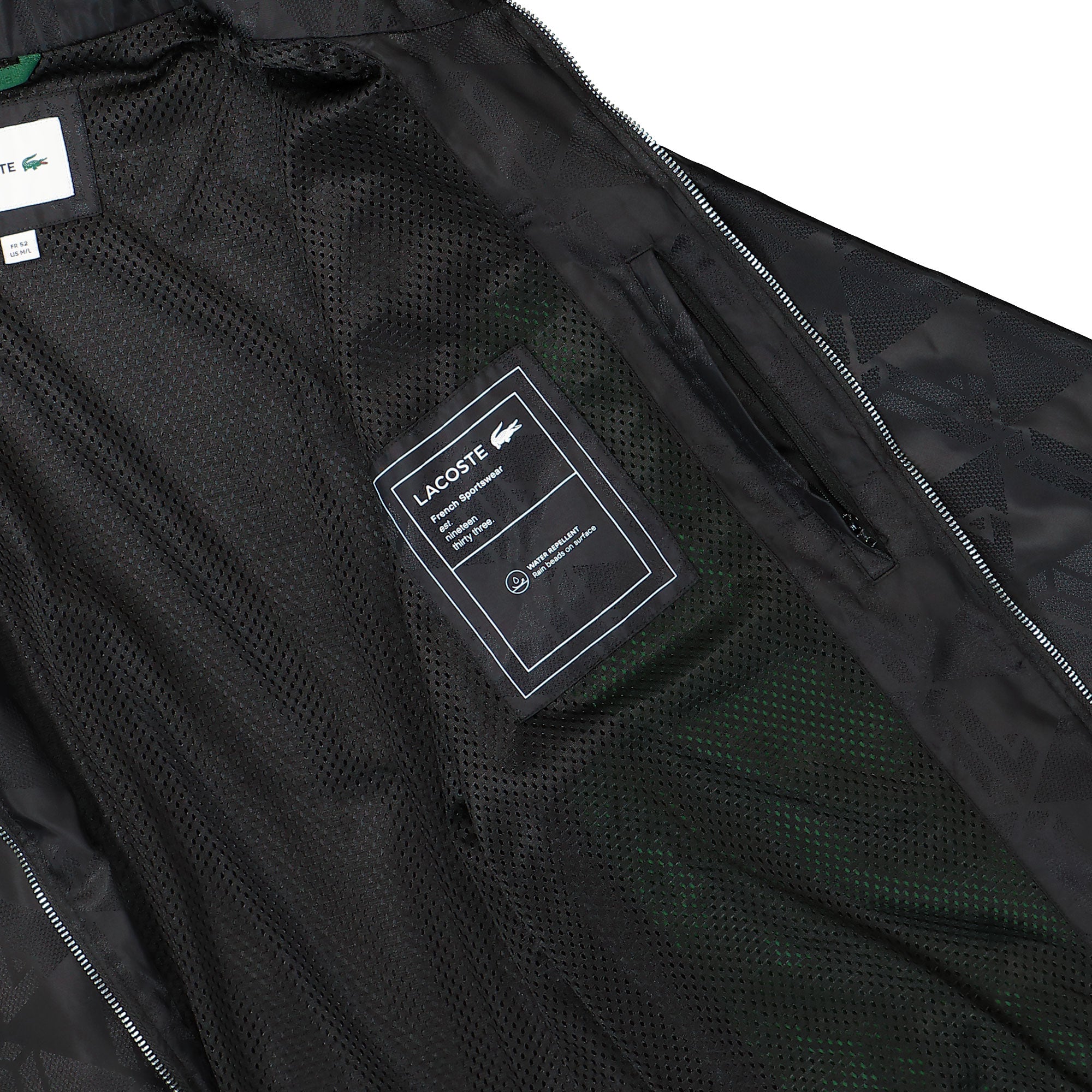 Lacoste Monogram Tracksuit Jacket Black Track Jackets Detail view 1 | Overkill