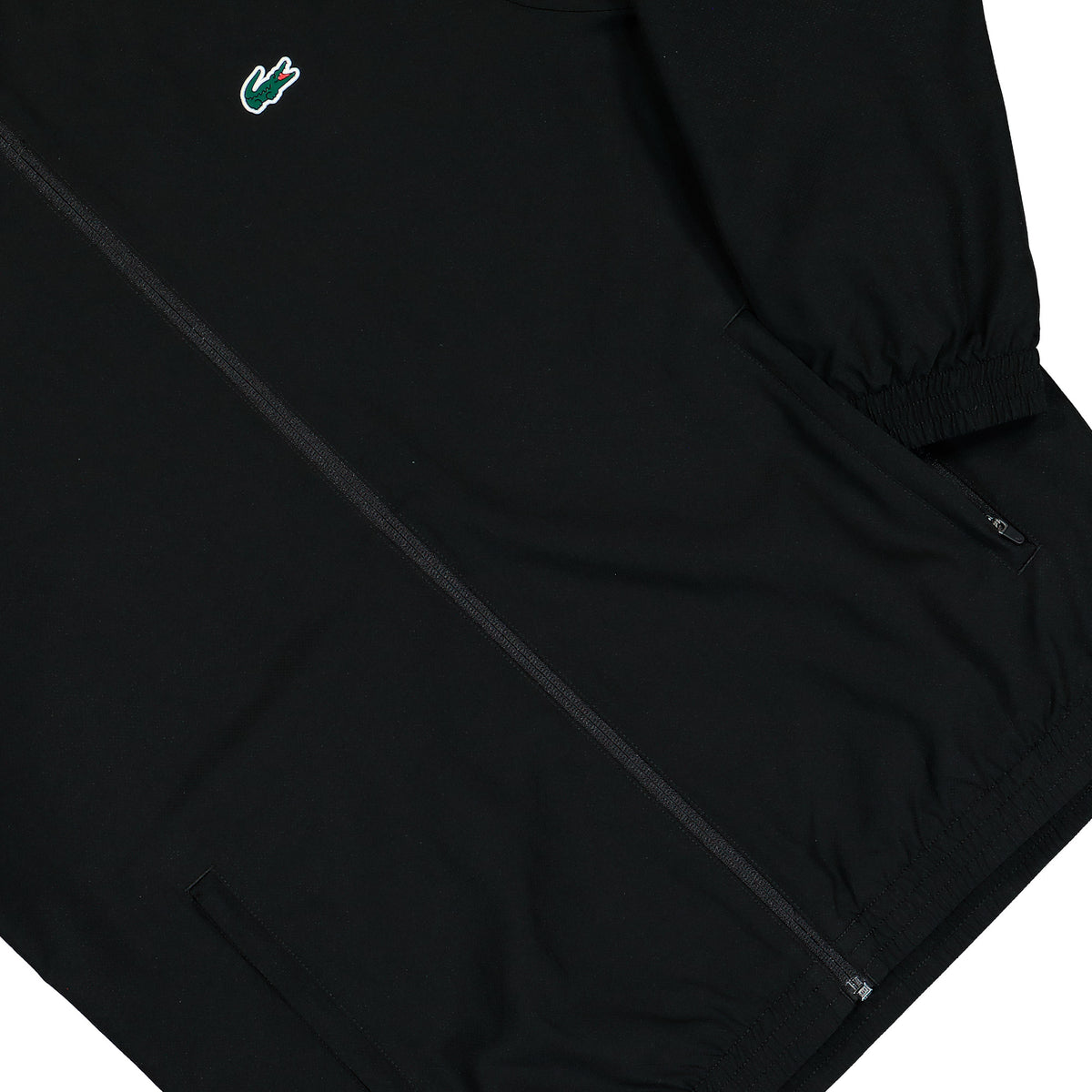 Lacoste Water-Repellent Sport Track Jacket Black Track Top BH6808-00 031 Detail View 1 | Overkill